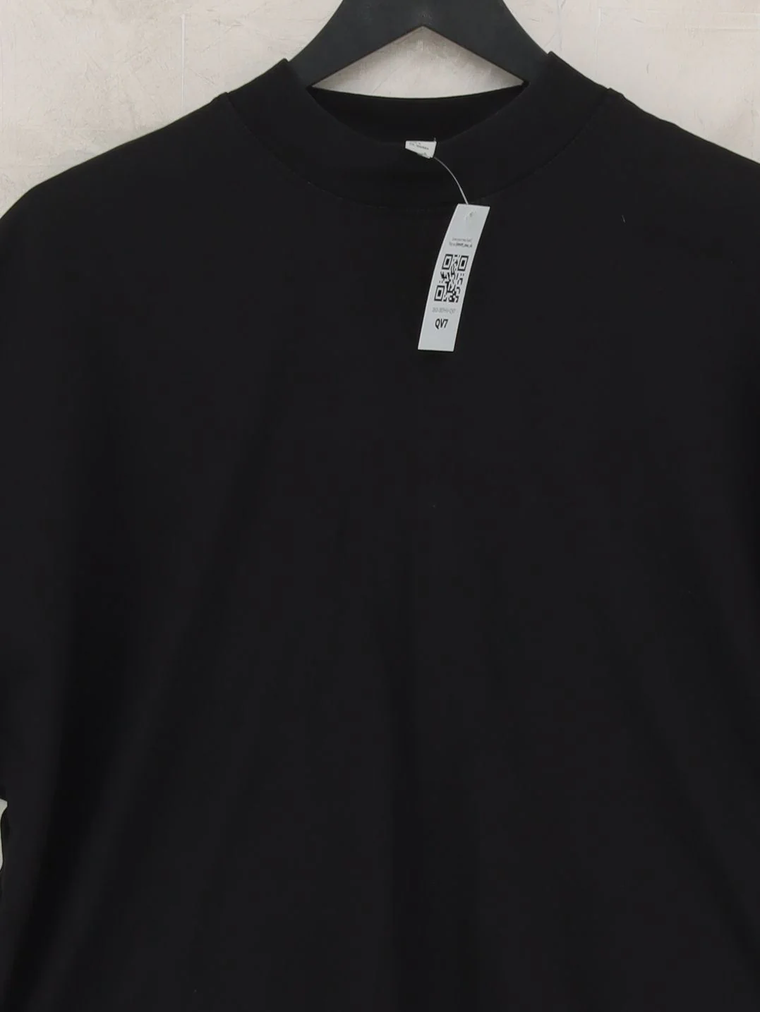COS Women's Top S Black 100% Cotton Short Sleeve Crew Neck Basic - Image 3