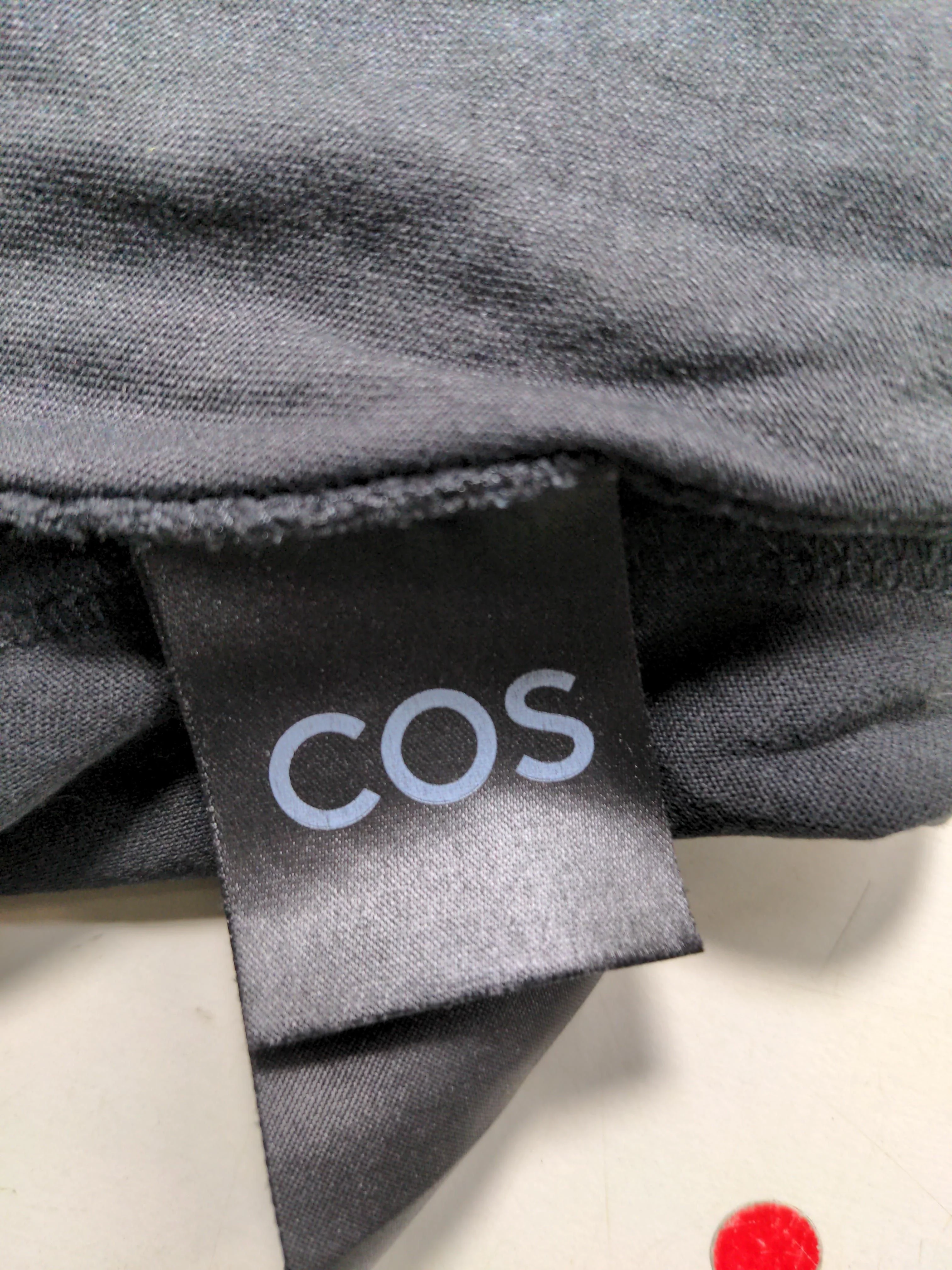 COS Women's Top S Black 100% Cotton Short Sleeve Crew Neck Basic - Image 6