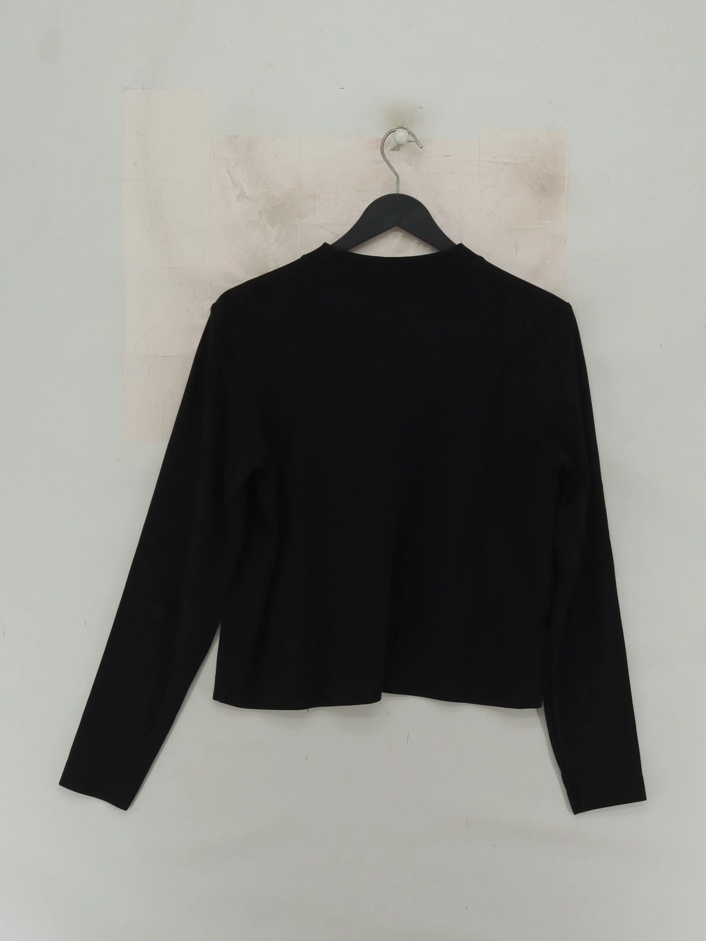 COS Women's Top S Black 100% Other Long Sleeve Crew Neck Basic - Image 2