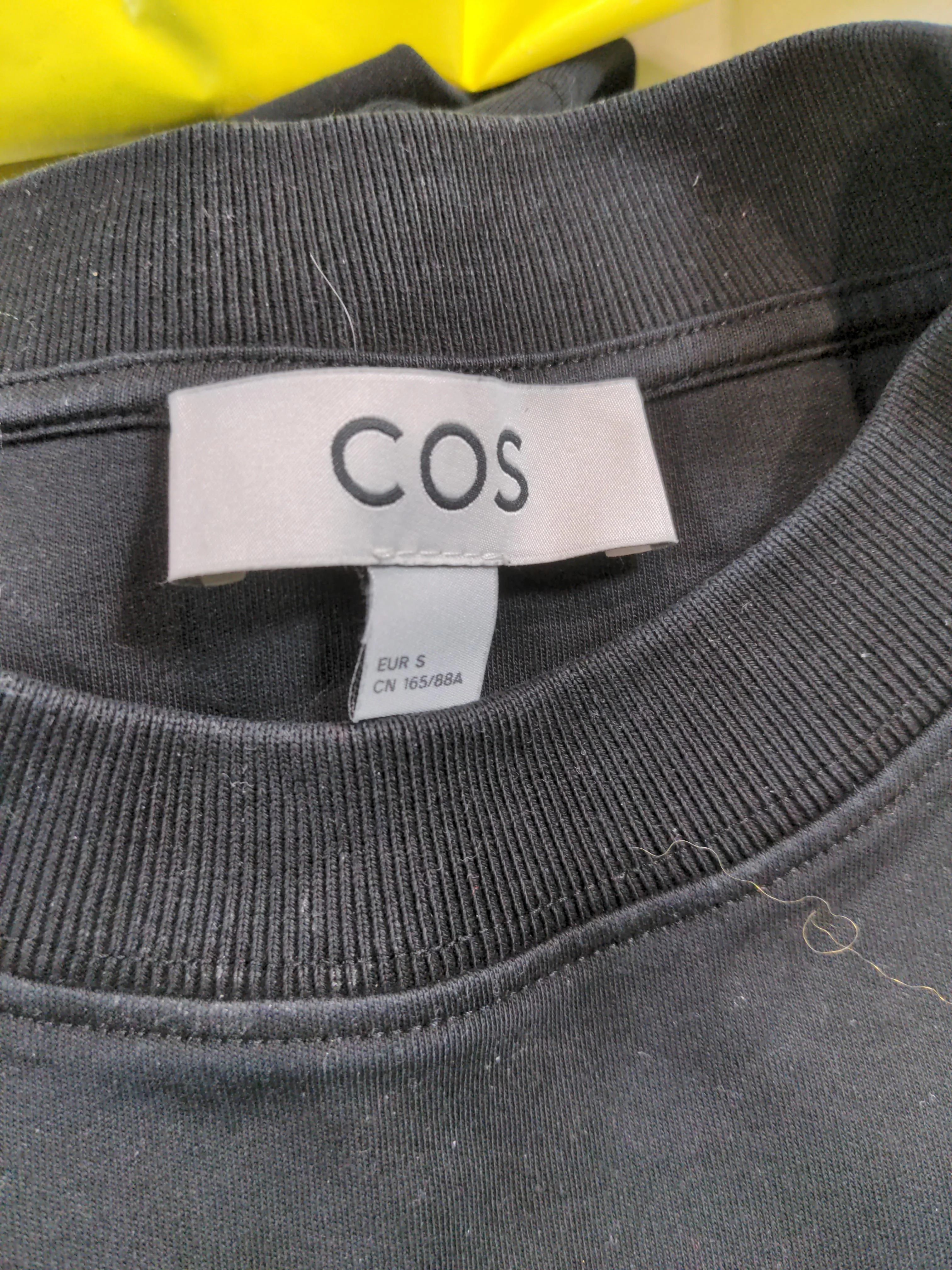 COS Women's Top S Black 100% Other Long Sleeve Crew Neck Basic - Image 5