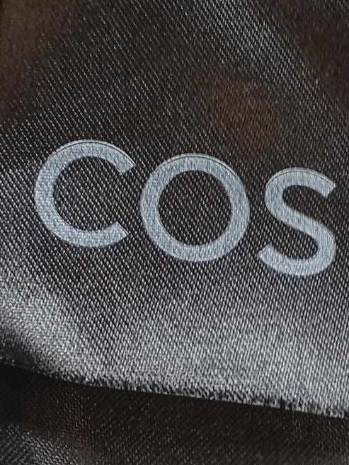 COS Women's Top S Black Cotton with Elastane Long Sleeve V-Neck Basic - Image 5