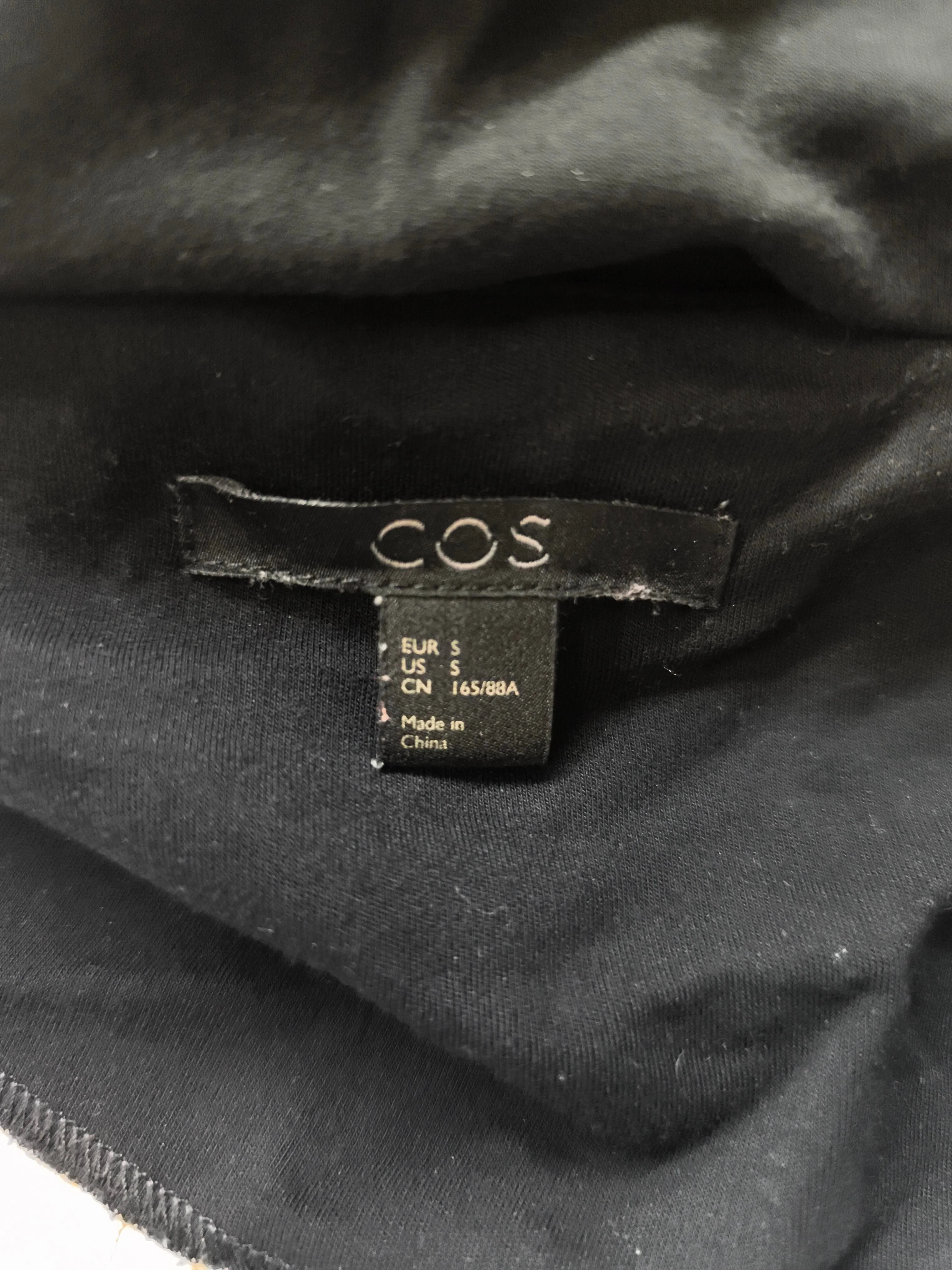 COS Women's Top S Black Viscose with Silk, Elastane Basic - Image 5