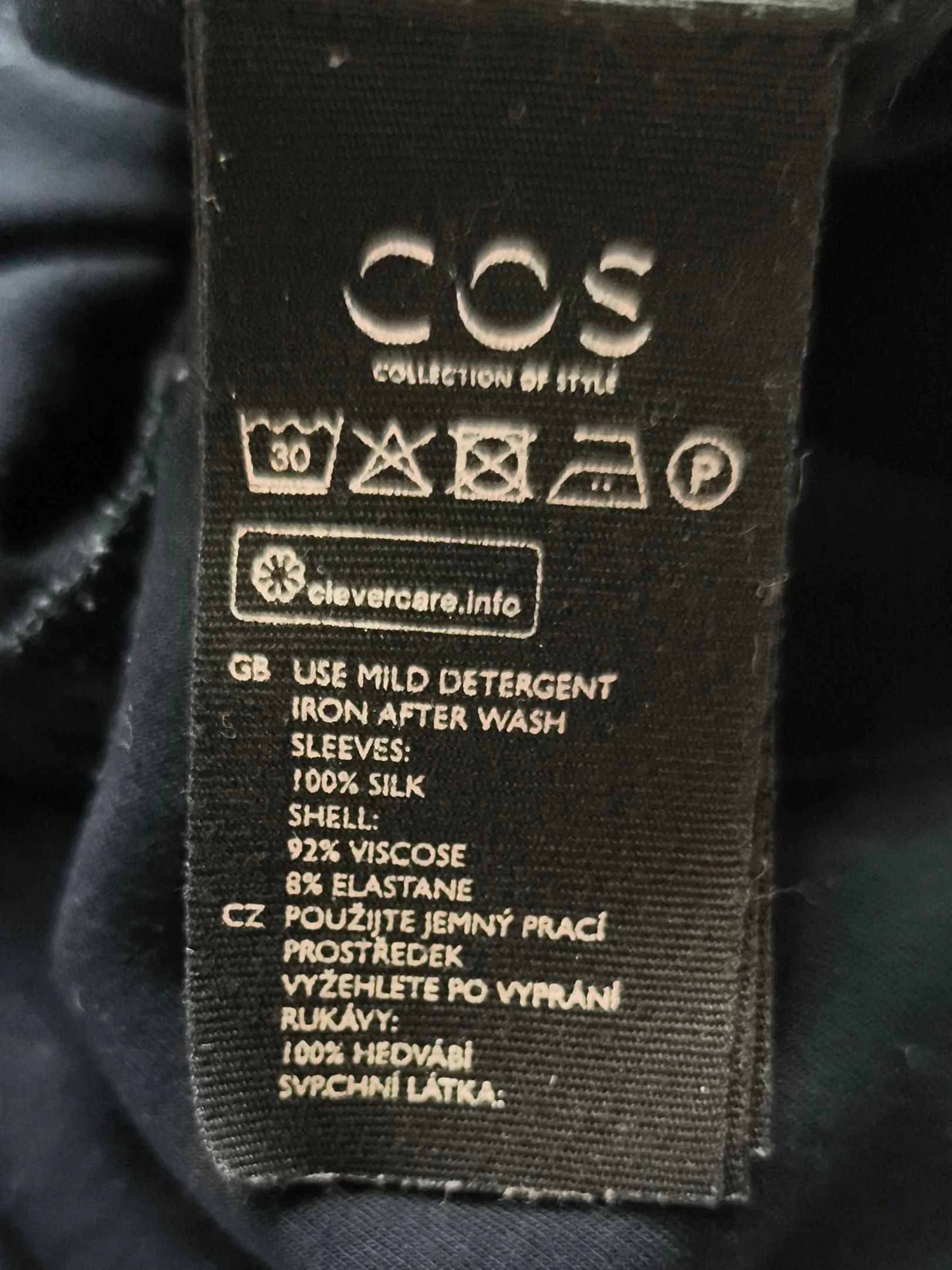 COS Women's Top S Black Viscose with Silk, Elastane Basic - Image 6