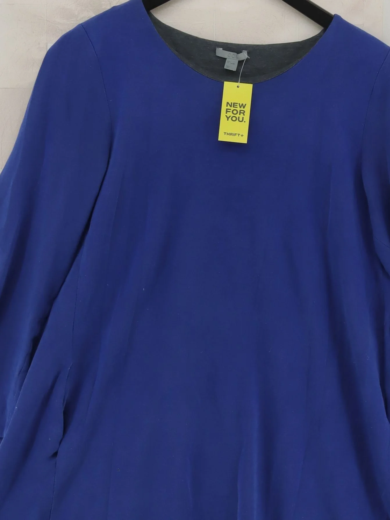 COS Women's Top S Blue Lyocell Modal with Cotton, Polyamide Tunic - Image 3