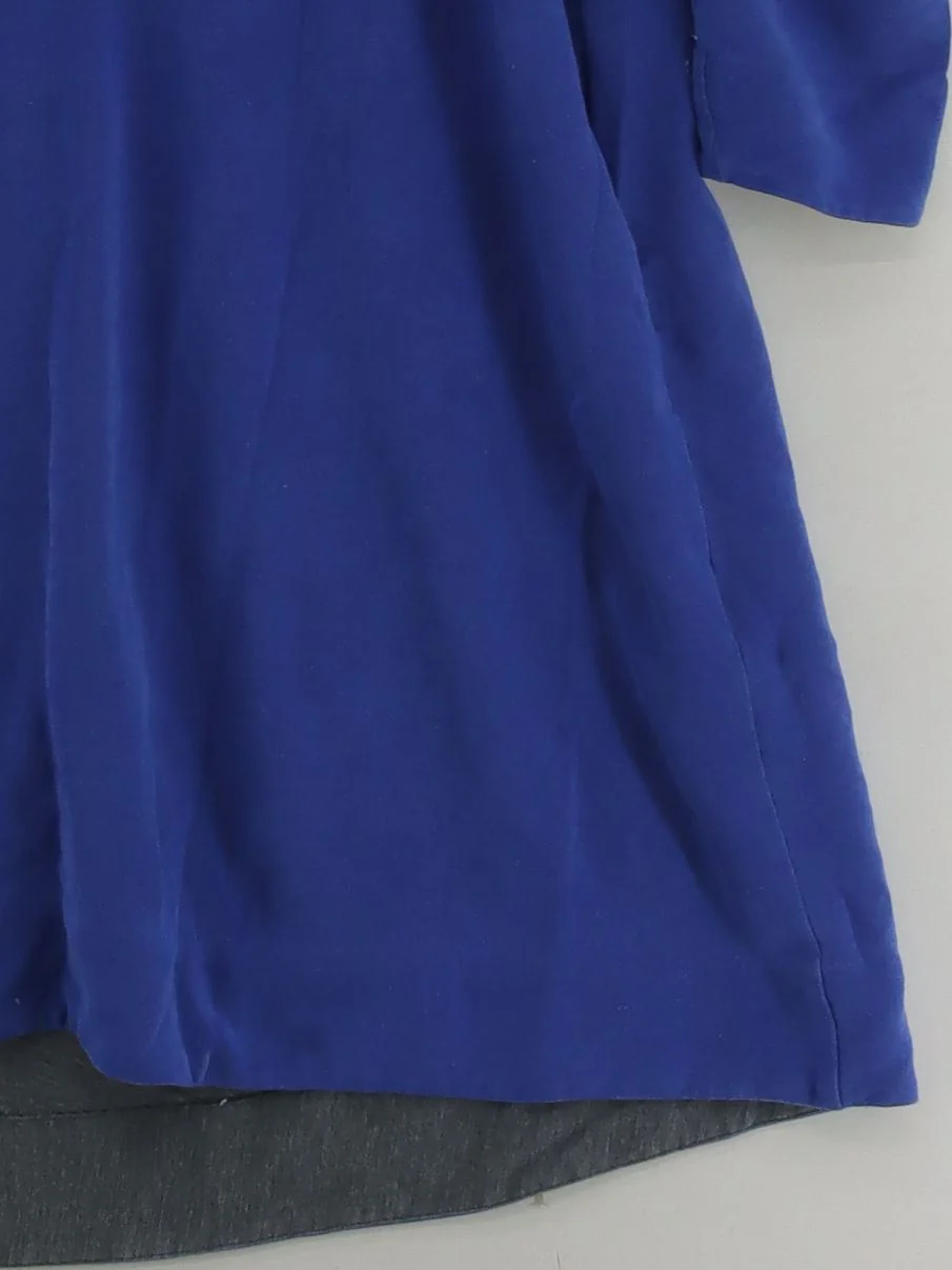 COS Women's Top S Blue Lyocell Modal with Cotton, Polyamide Tunic - Image 4