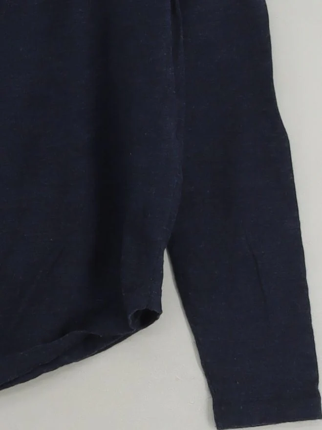 COS Women's Top S Blue Wool with Silk Long Sleeve V-Neck Basic - Image 4