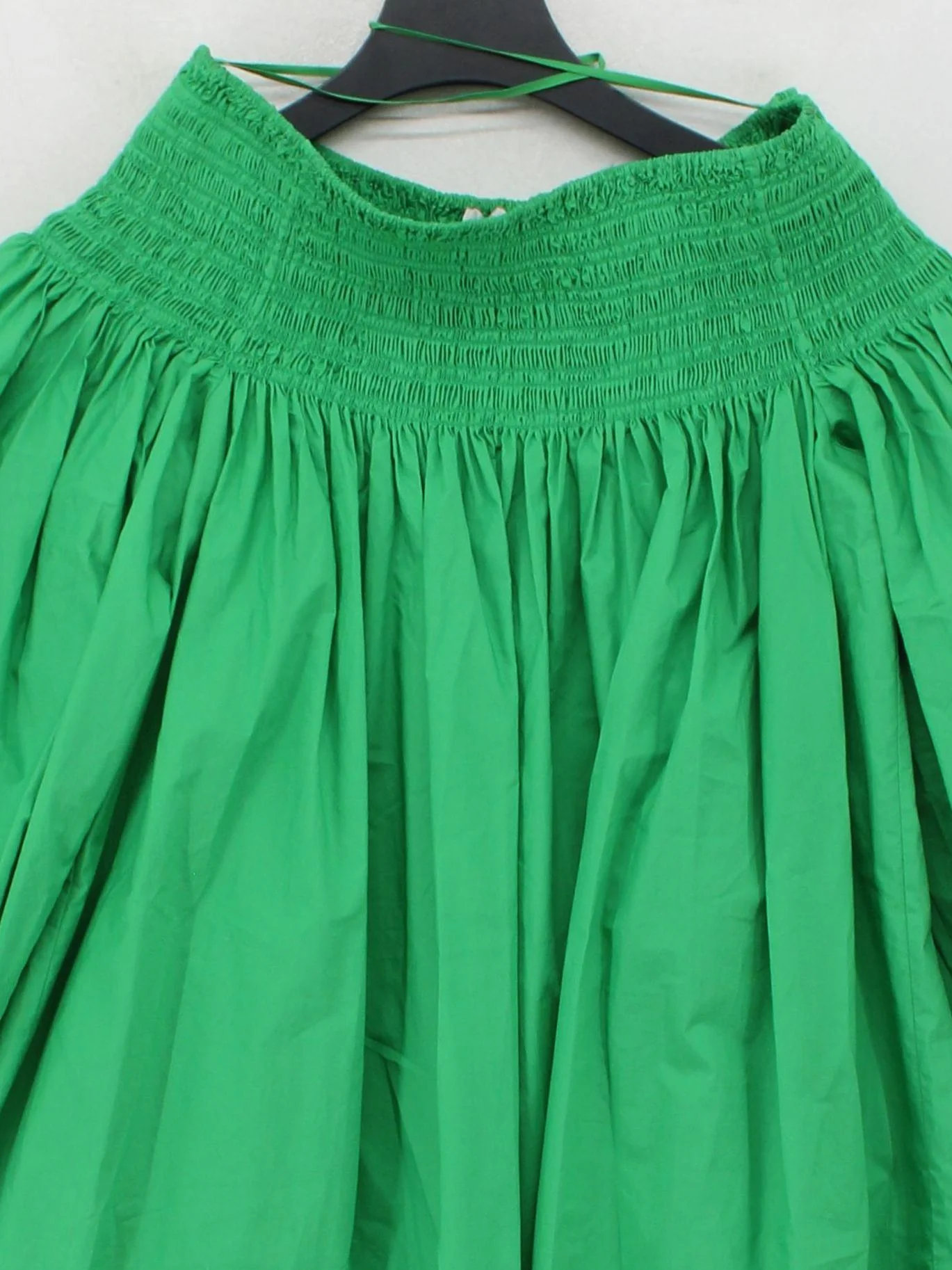 COS Women's Top S Green 100% Cotton Long Sleeve High Neck Basic - Image 3