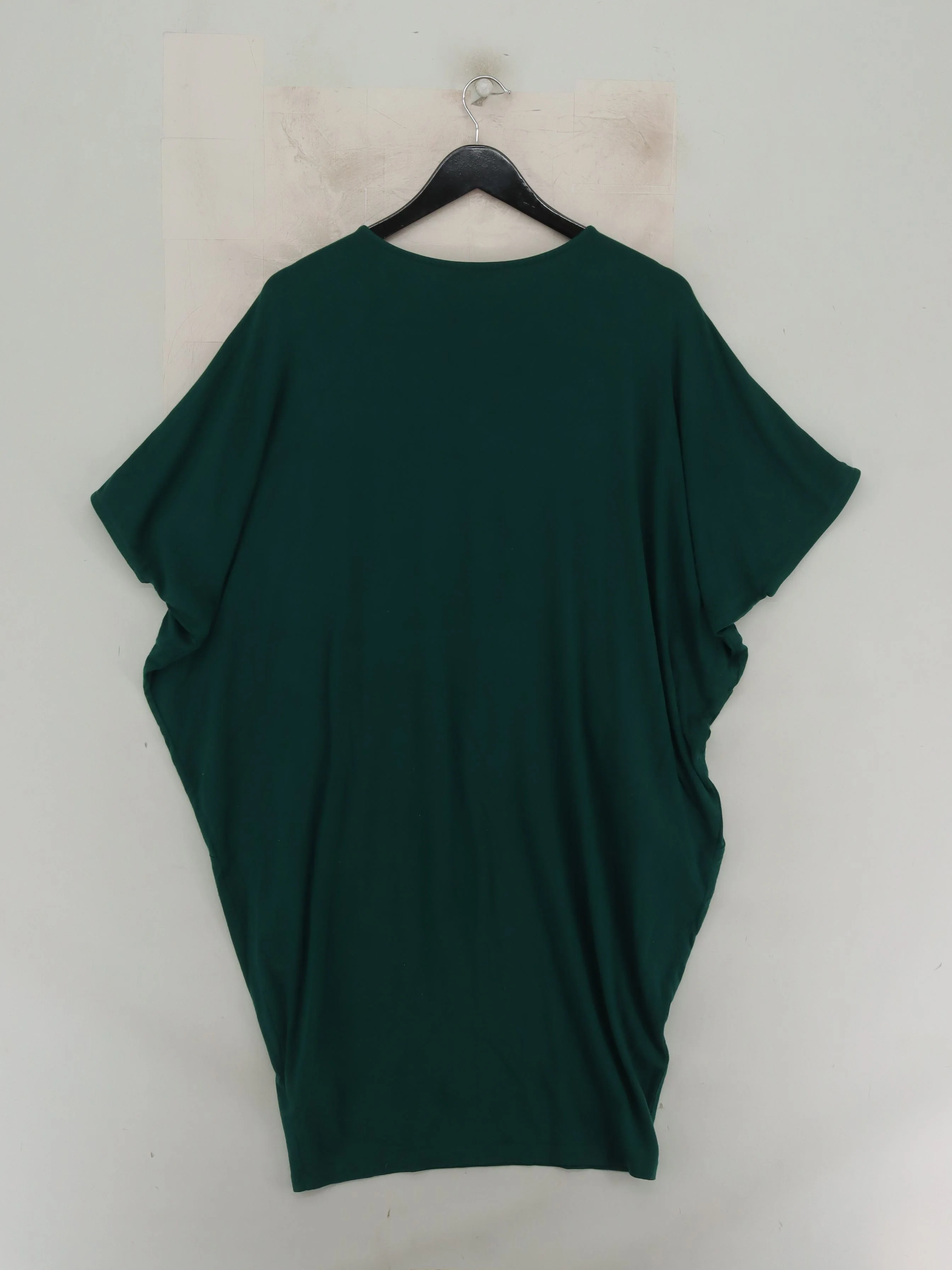 COS Women's Top S Green Viscose with Elastane Short Sleeve Round Neck Tunic - Image 2
