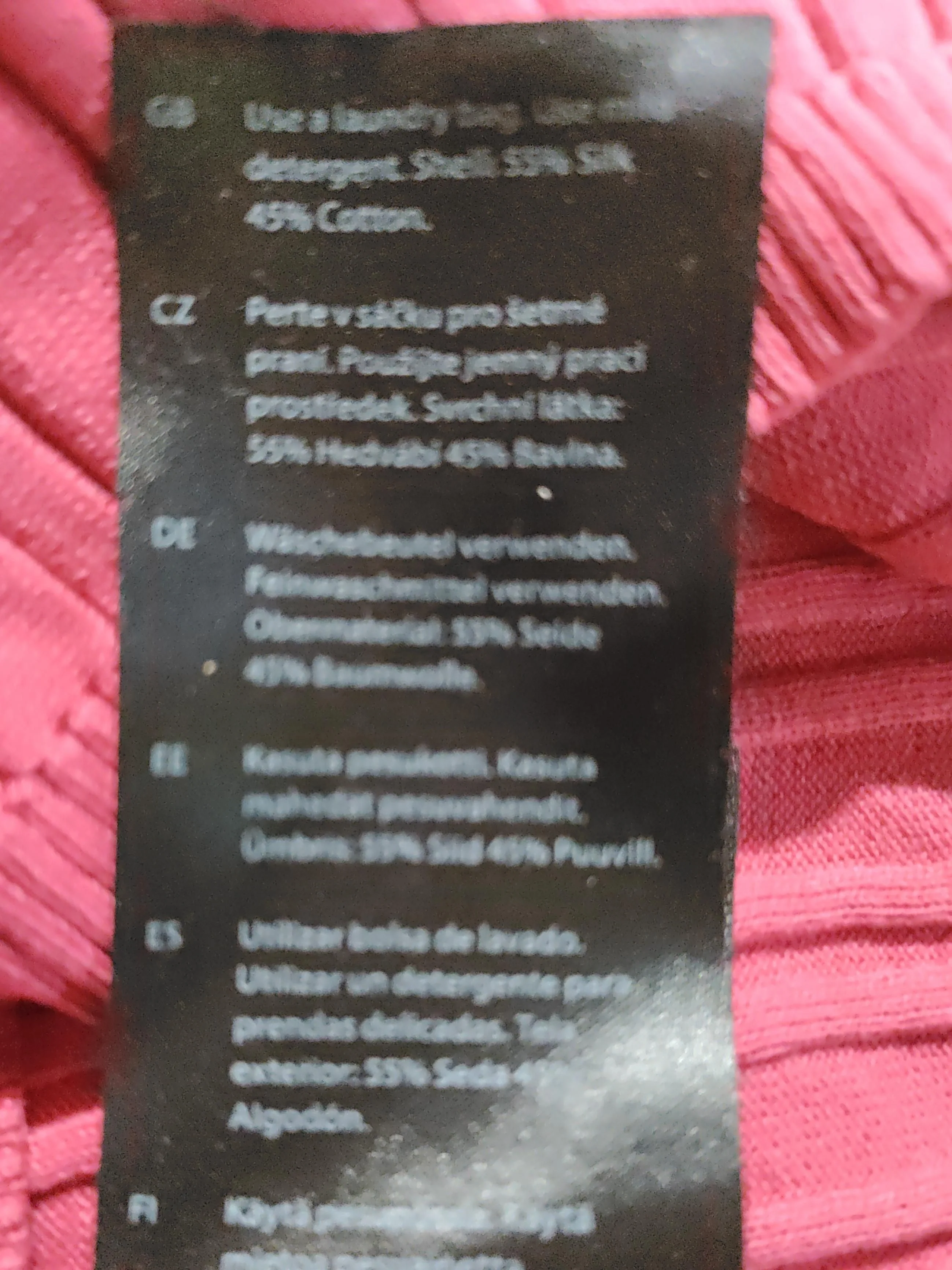 COS Women's Top S Pink Silk with Cotton Short Sleeve Round Neck Basic - Image 6