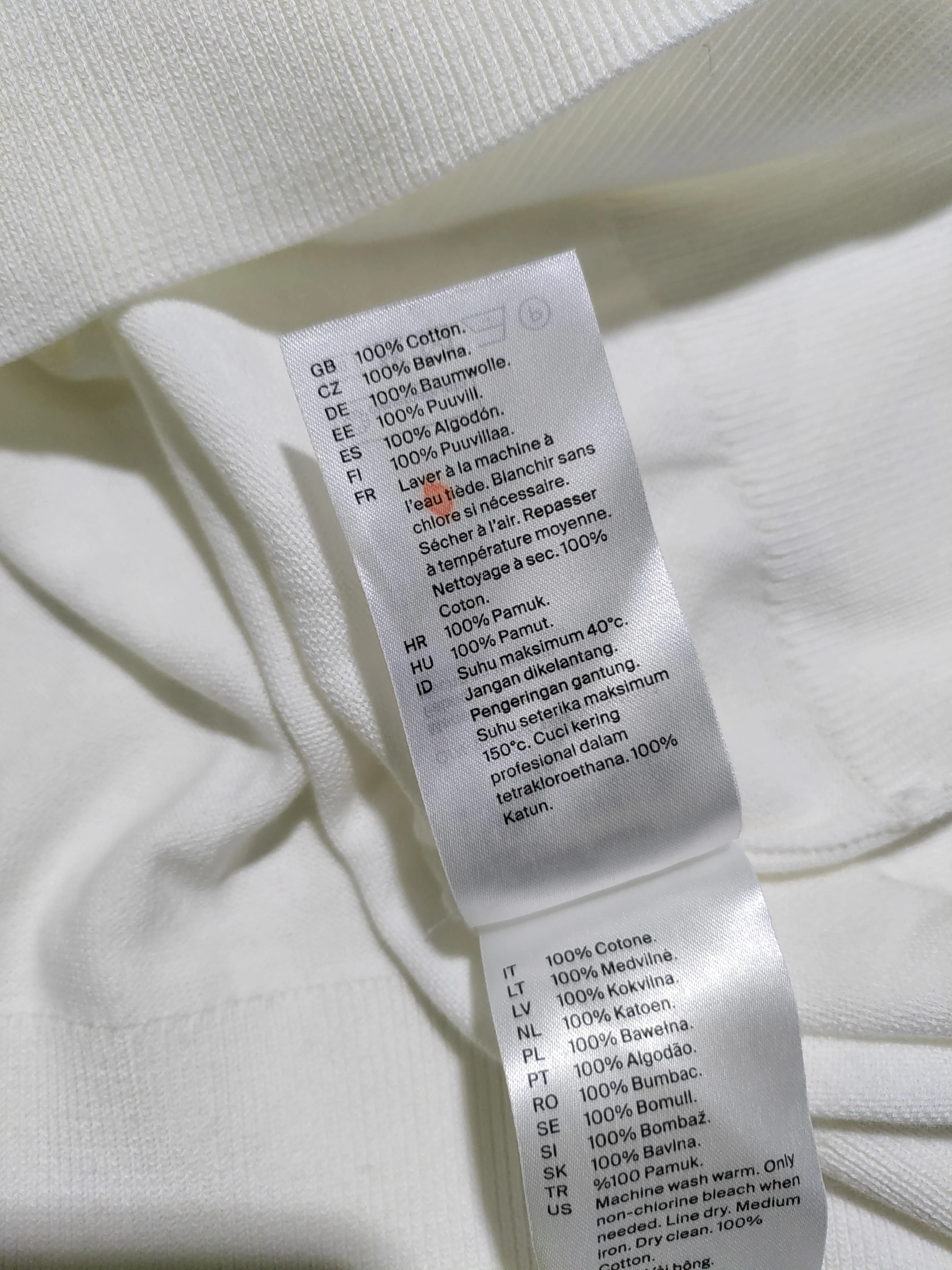 COS Women's Top S White 100% Cotton Short Sleeve Round Neck Basic - Image 6
