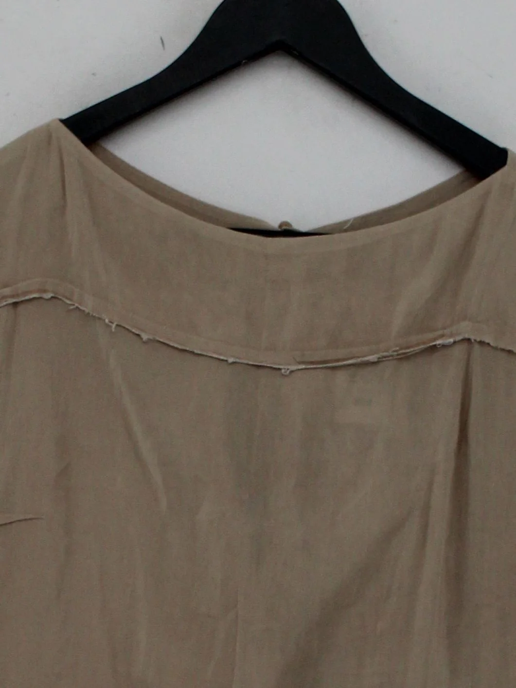 COS Women's Top UK 12 Tan 100% Polyester Sleeveless Round Neck Basic - Image 3
