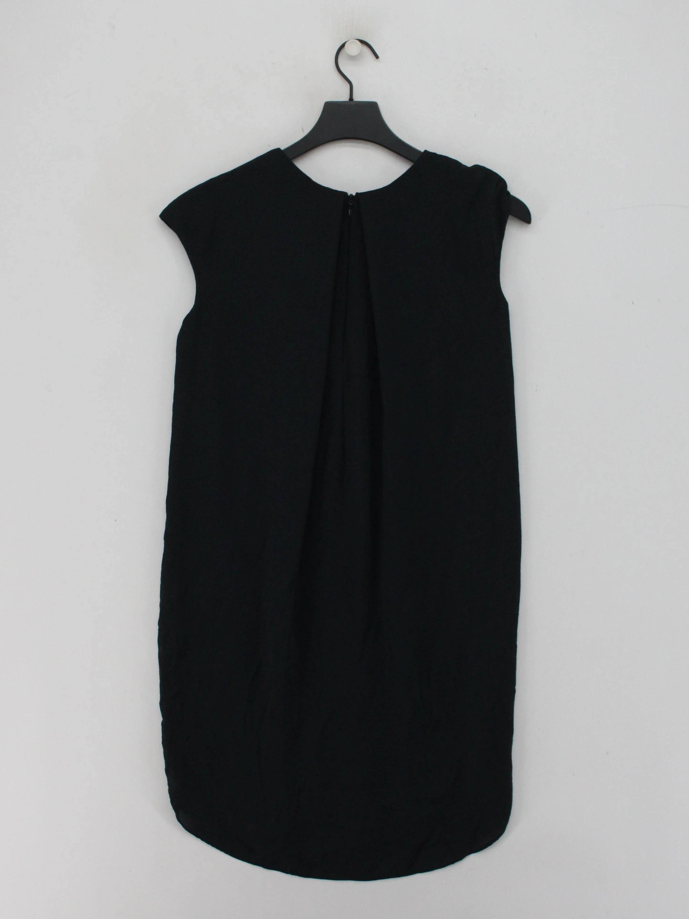 COS Women's Top UK 6 Black 100% Polyester Sleeveless Round Neck Basic - Image 2