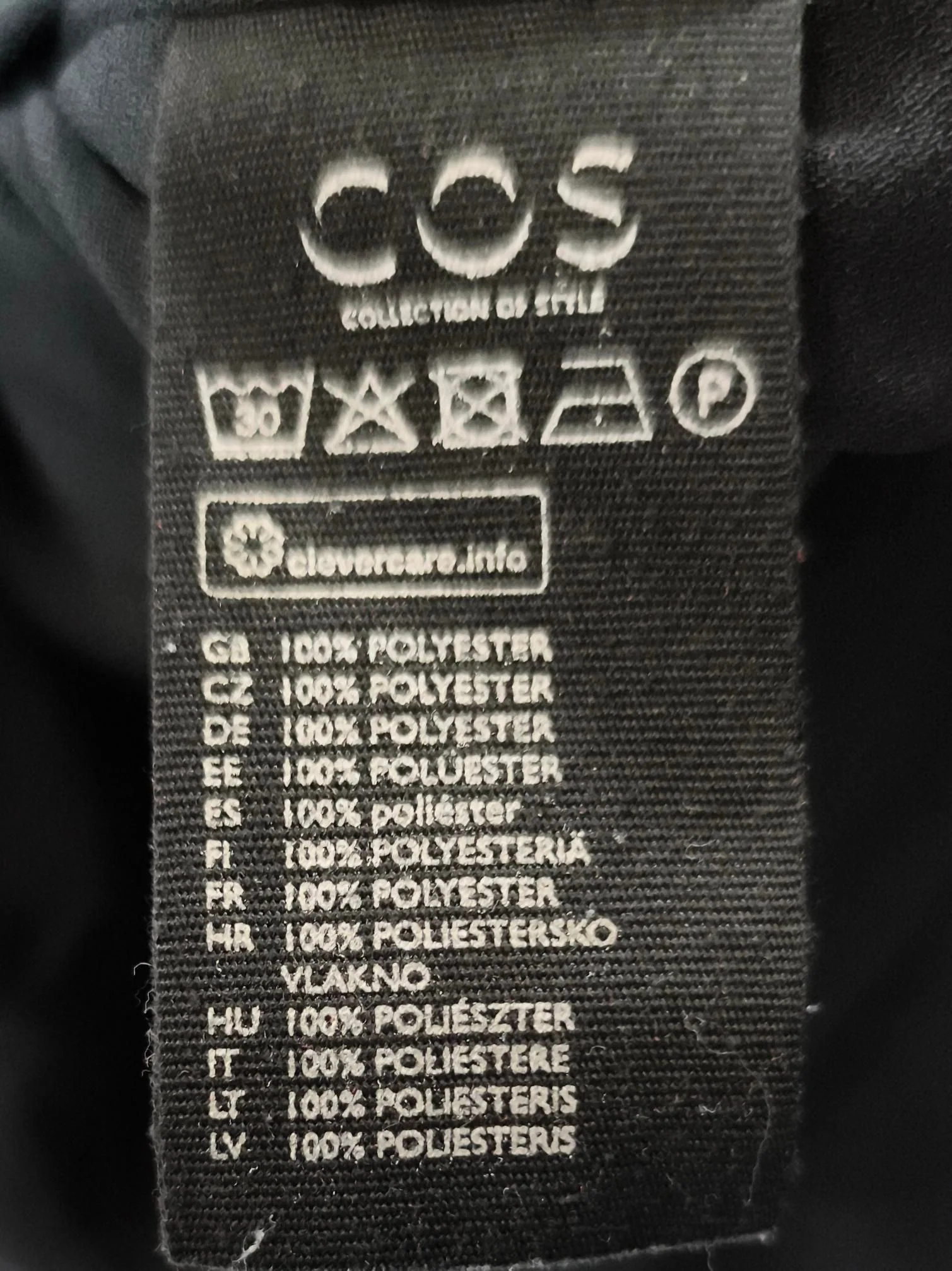 COS Women's Top UK 6 Black 100% Polyester Sleeveless Round Neck Basic - Image 6
