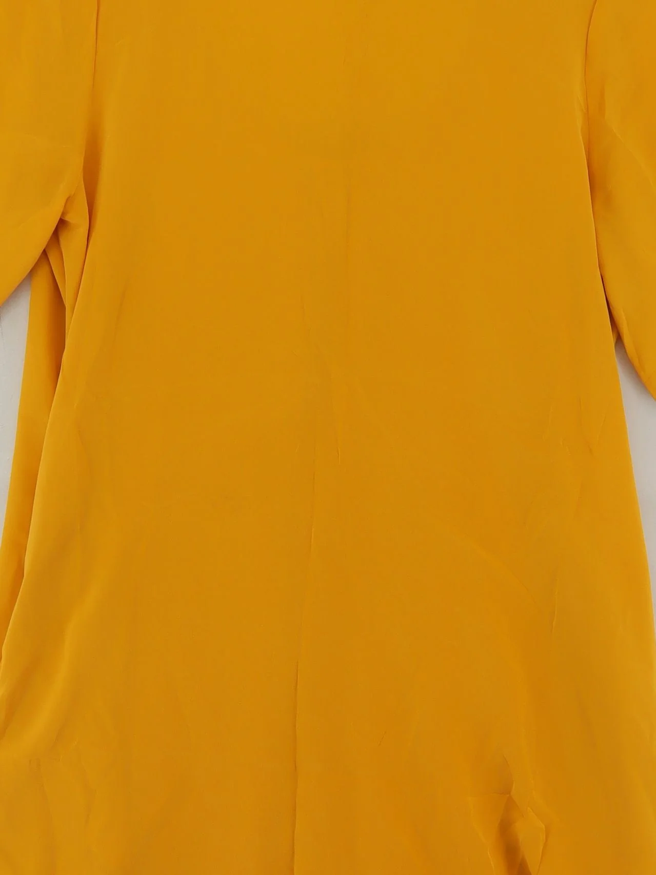 COS Women's Top UK 6 Yellow 100% Other Short Sleeve Round Neck Tunic - Image 3