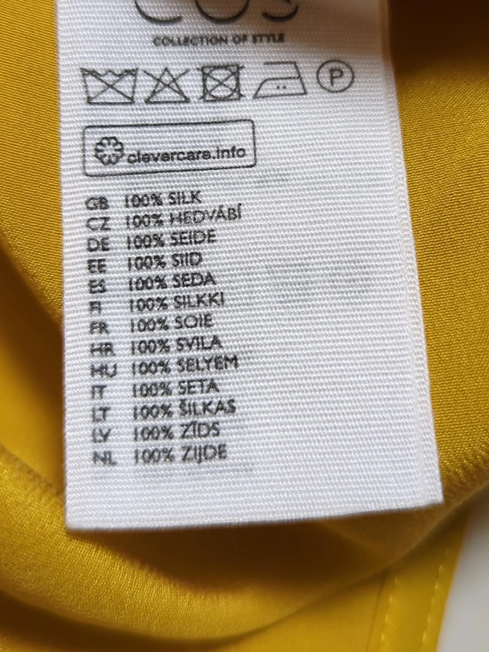 COS Women's Top UK 6 Yellow 100% Other Short Sleeve Round Neck Tunic - Image 7