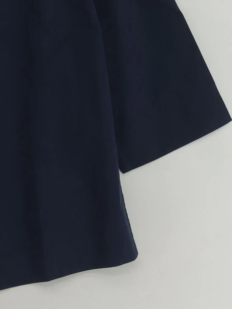 COS Women's Top UK 8 Blue 100% Cotton 3/4 Sleeve Round Neck Basic - Image 4