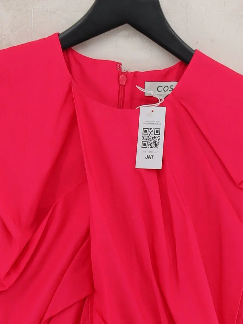 COS Women's Top UK 8 Pink 100% Cotton Sleeveless Round Neck Basic New with tags - Image 3