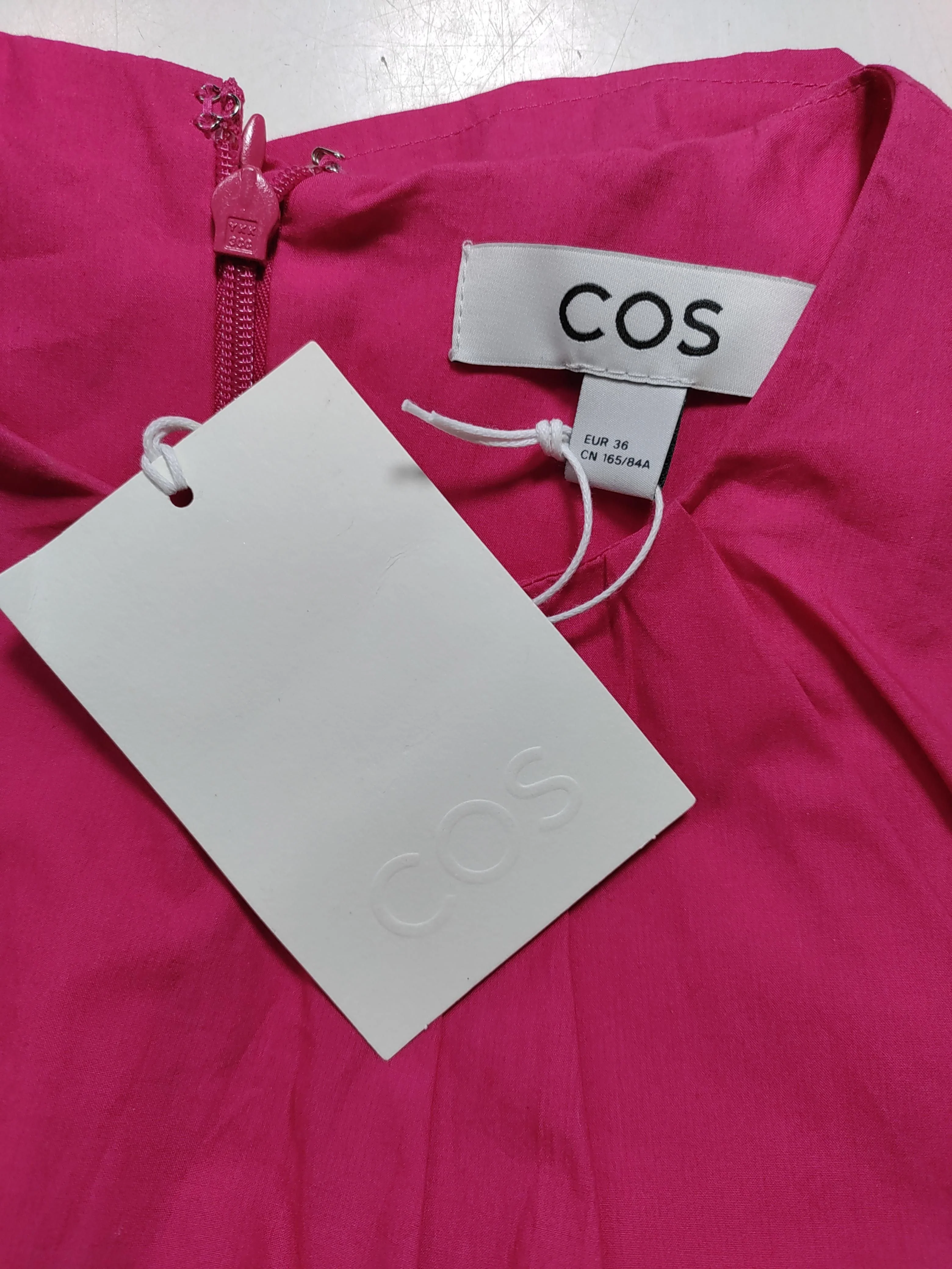 COS Women's Top UK 8 Pink 100% Cotton Sleeveless Round Neck Basic New with tags - Image 5