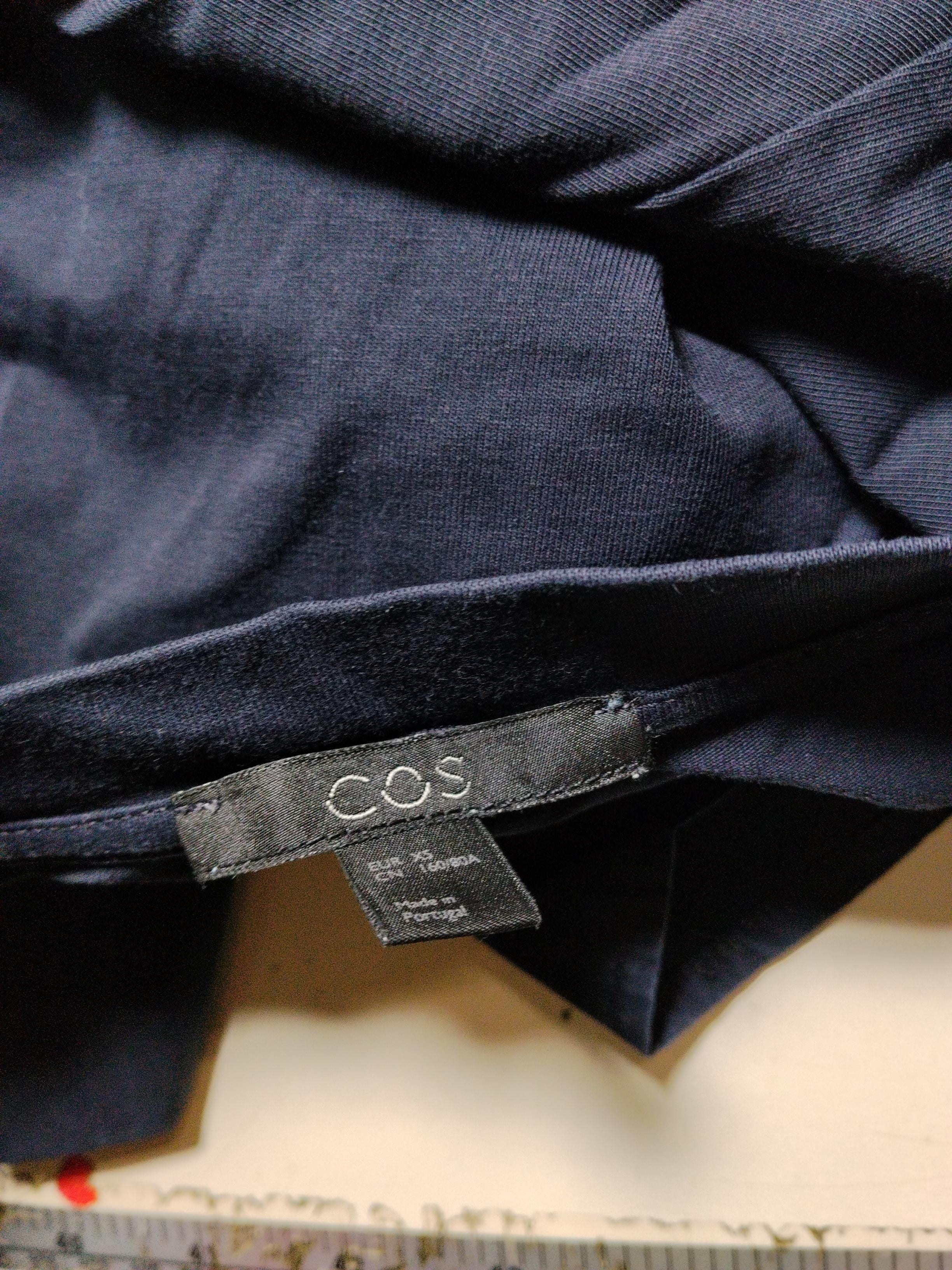 COS Women's Top XS Blue Cotton with Elastane Short Sleeve Round Neck Basic - Image 6