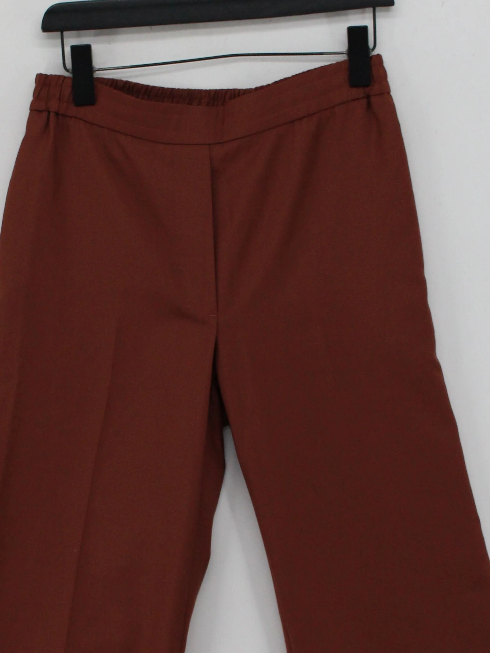 COS Women's Trousers M Brown 100% Wool Wide-Leg Chino - Image 3