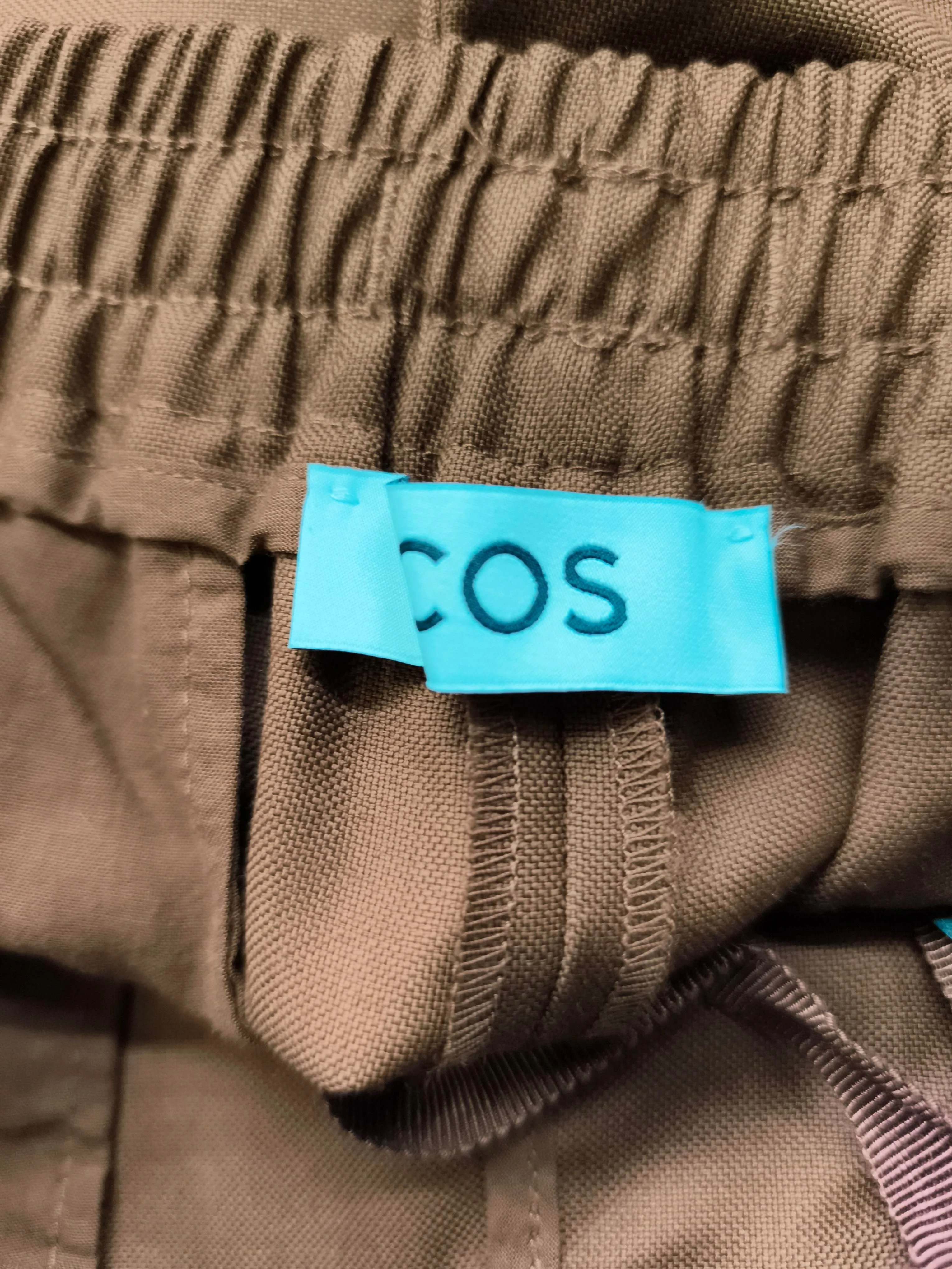COS Women's Trousers M Brown 100% Wool Wide-Leg Chino - Image 5