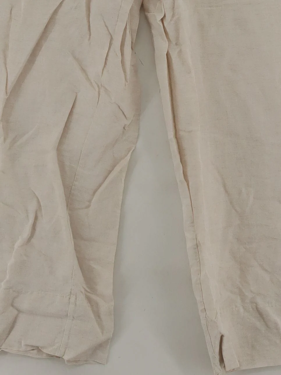 COS Women's Trousers M Cream Linen with Cotton Wide-Leg Capri - Image 4