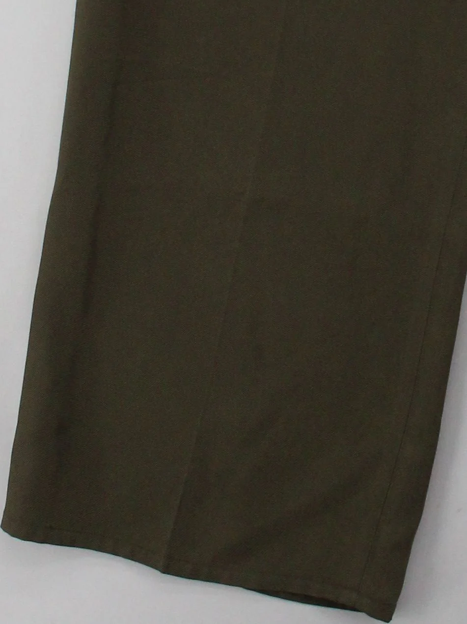 COS Women's Trousers S Green 100% Acetate Wide-Leg Cropped - Image 4