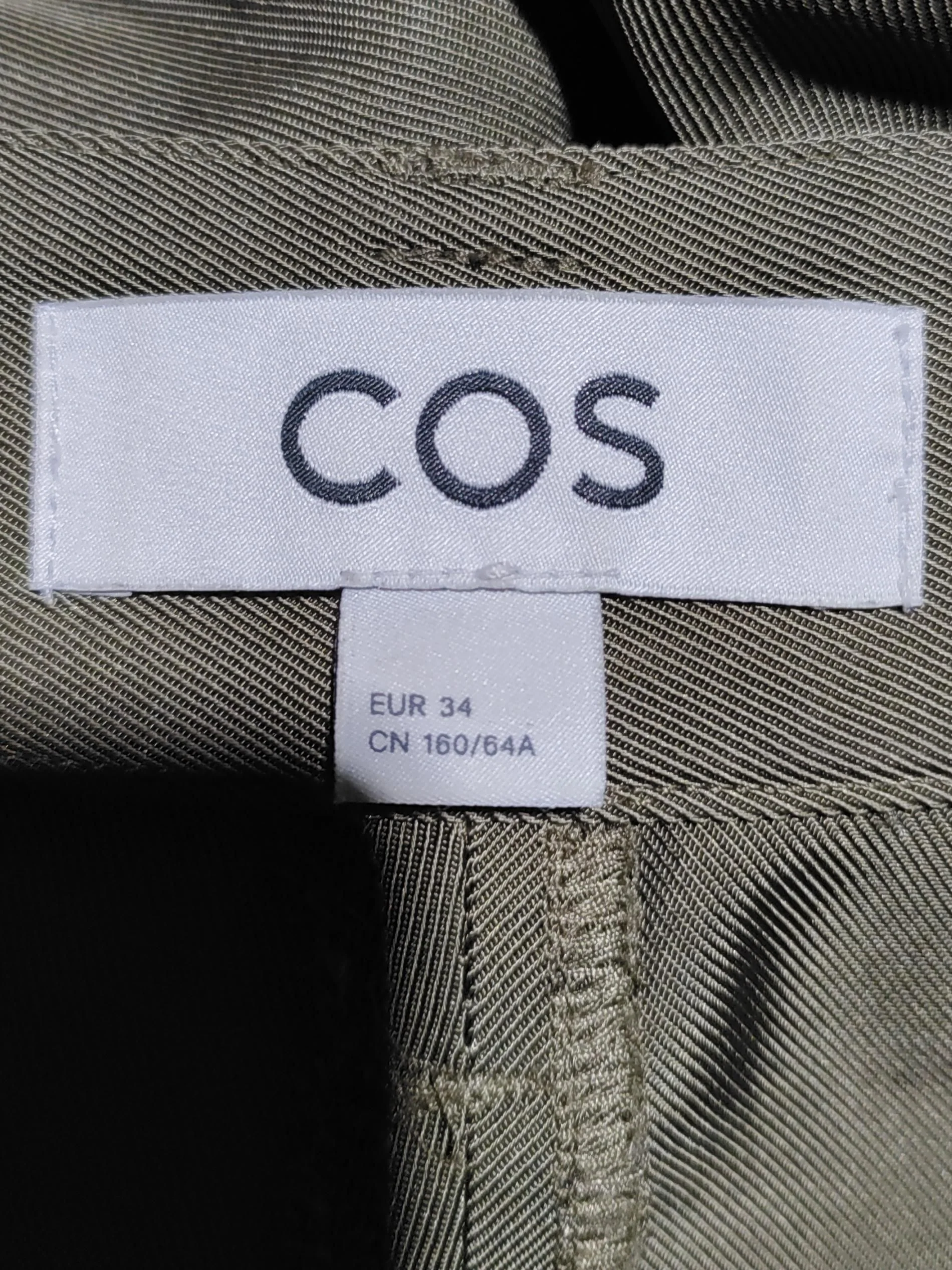 COS Women's Trousers S Green 100% Acetate Wide-Leg Cropped - Image 6