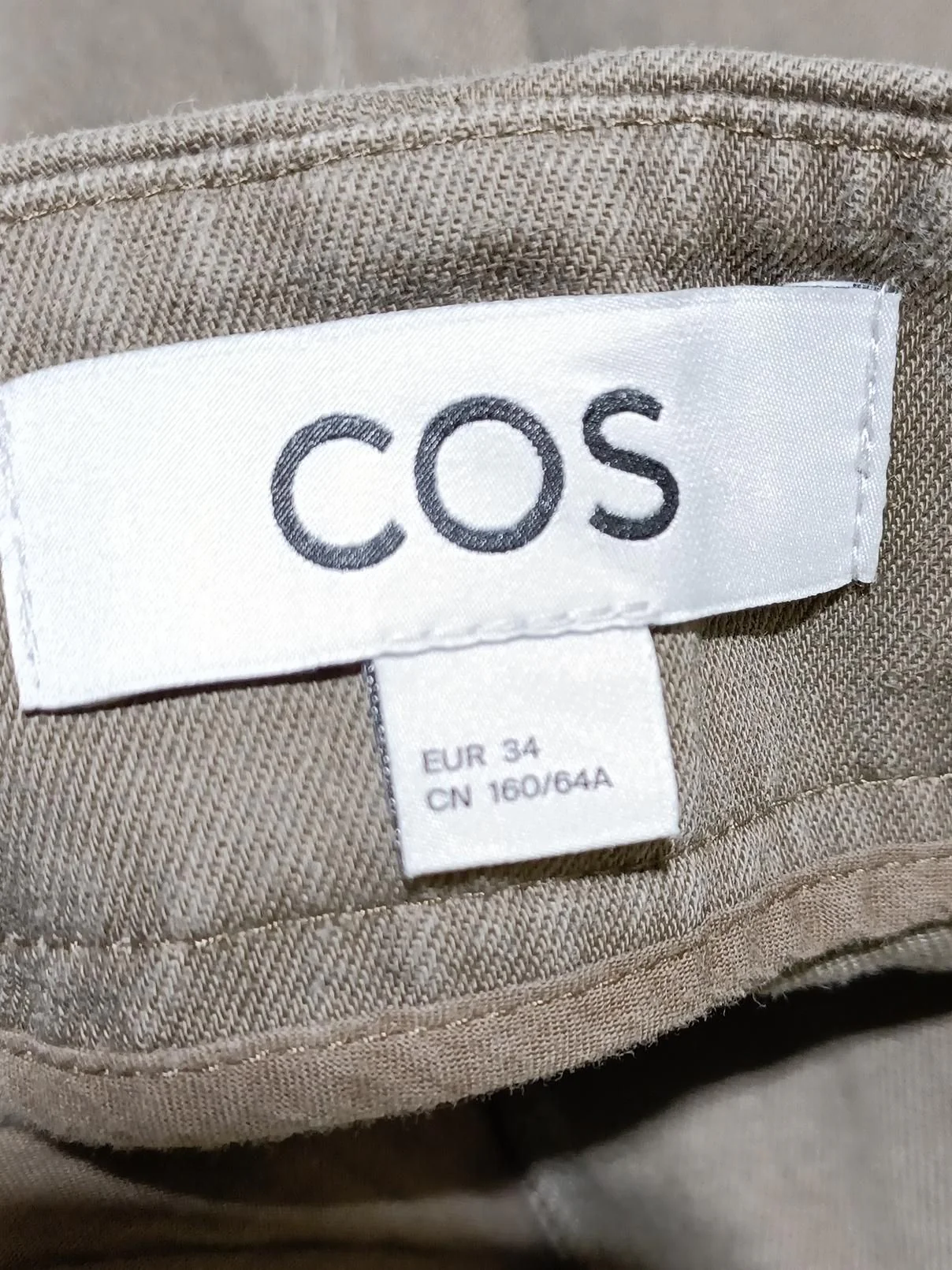 COS Women's Trousers S Green 100% Cotton Wide-Leg Chino - Image 5