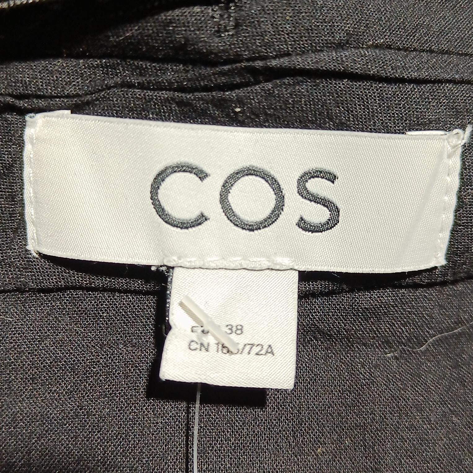 COS Women's Trousers UK 10 Black 100% Cotton Wide-Leg Capri - Image 5