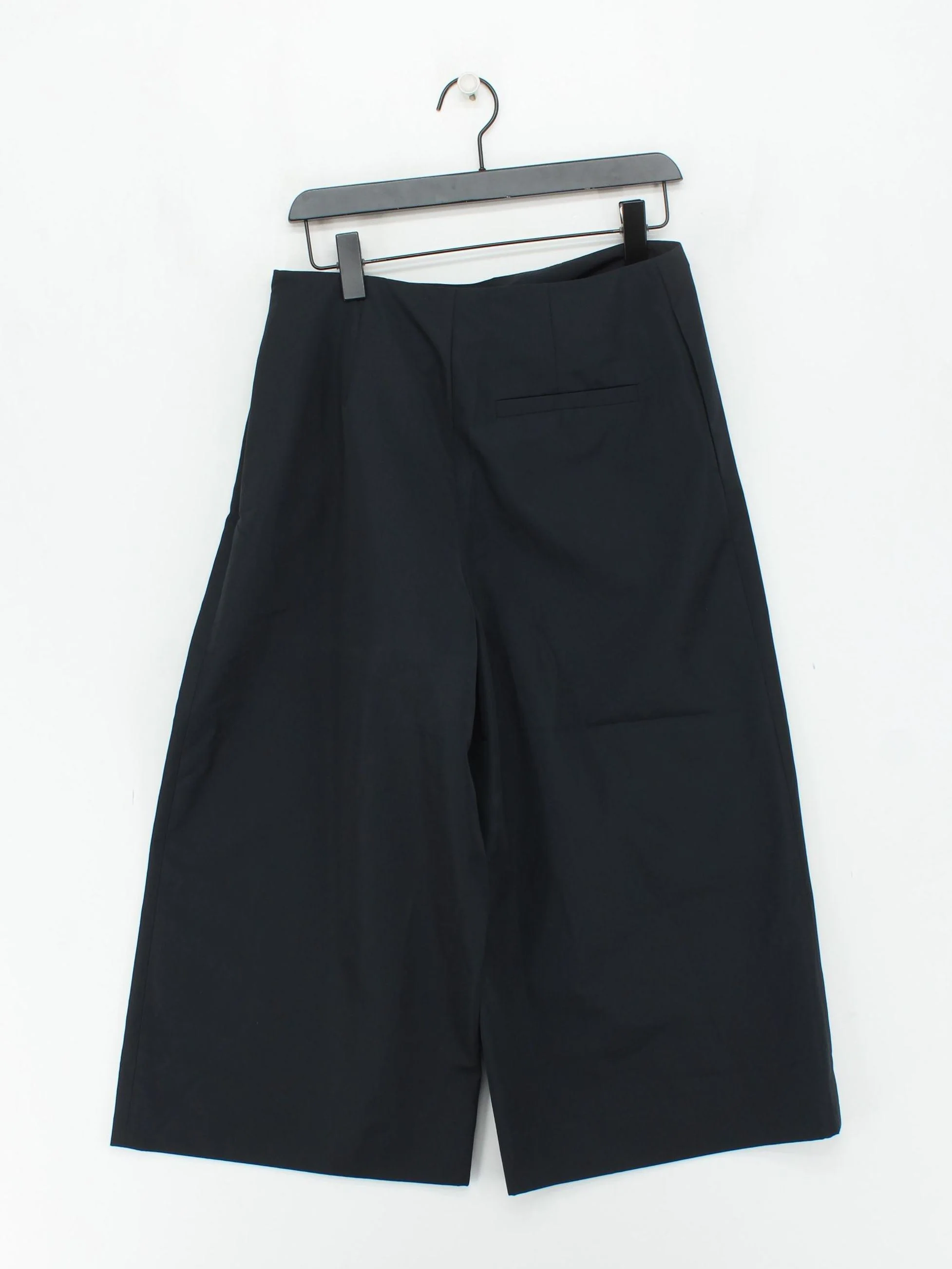 COS Women's Trousers UK 10 Black 100% Polyester Wide-Leg Cropped - Image 2