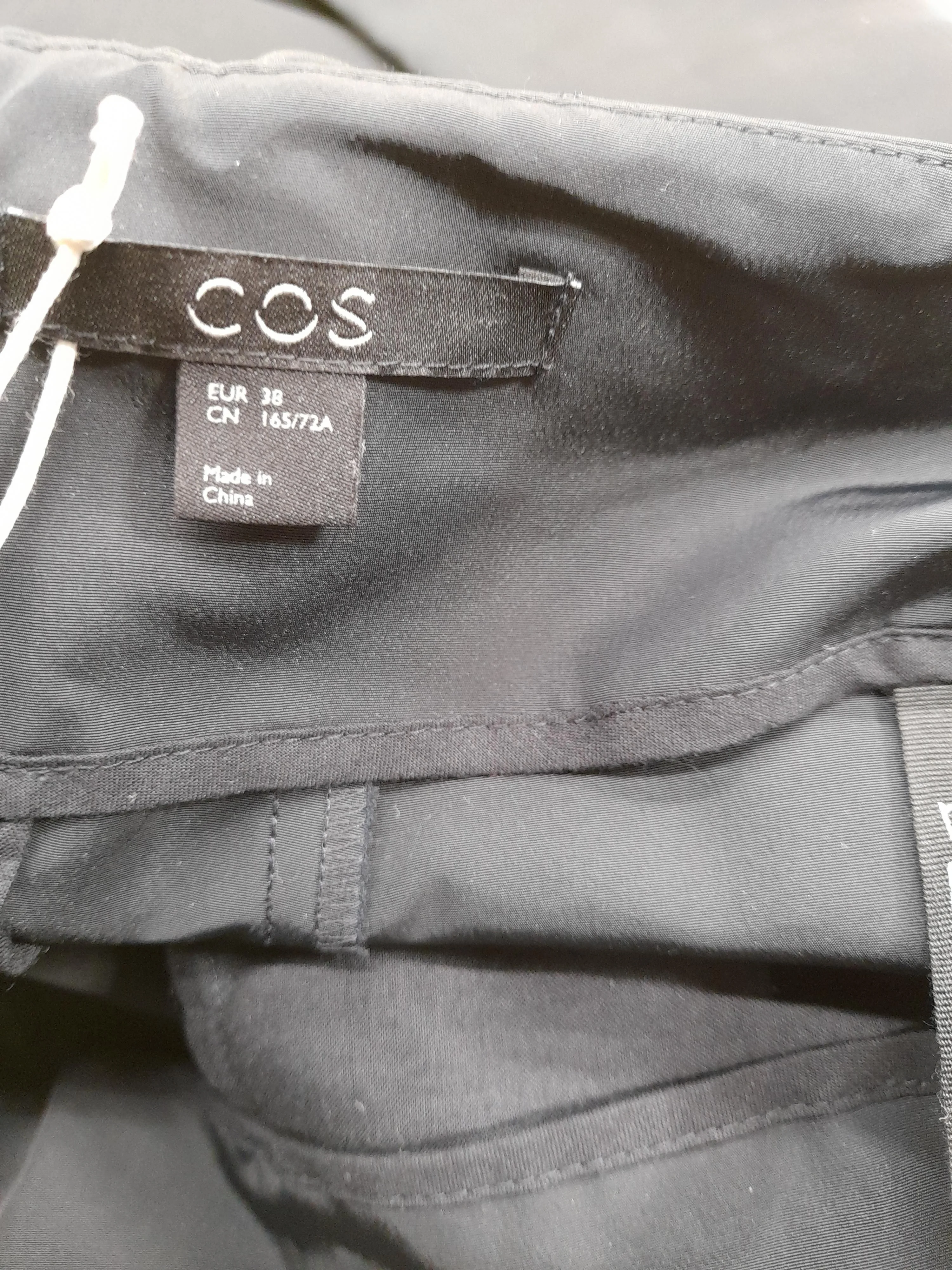 COS Women's Trousers UK 10 Black 100% Polyester Wide-Leg Cropped - Image 5