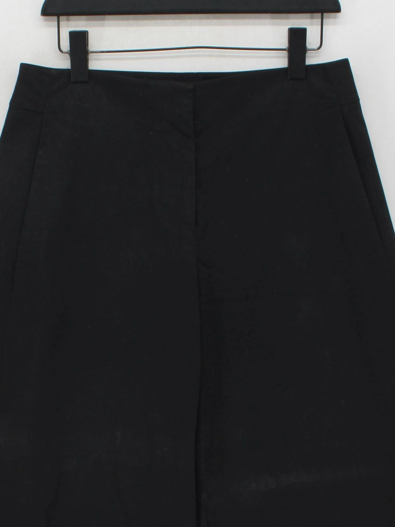 COS Women's Trousers UK 10 Black Cotton with Elastane Wide-Leg Chino - Image 3