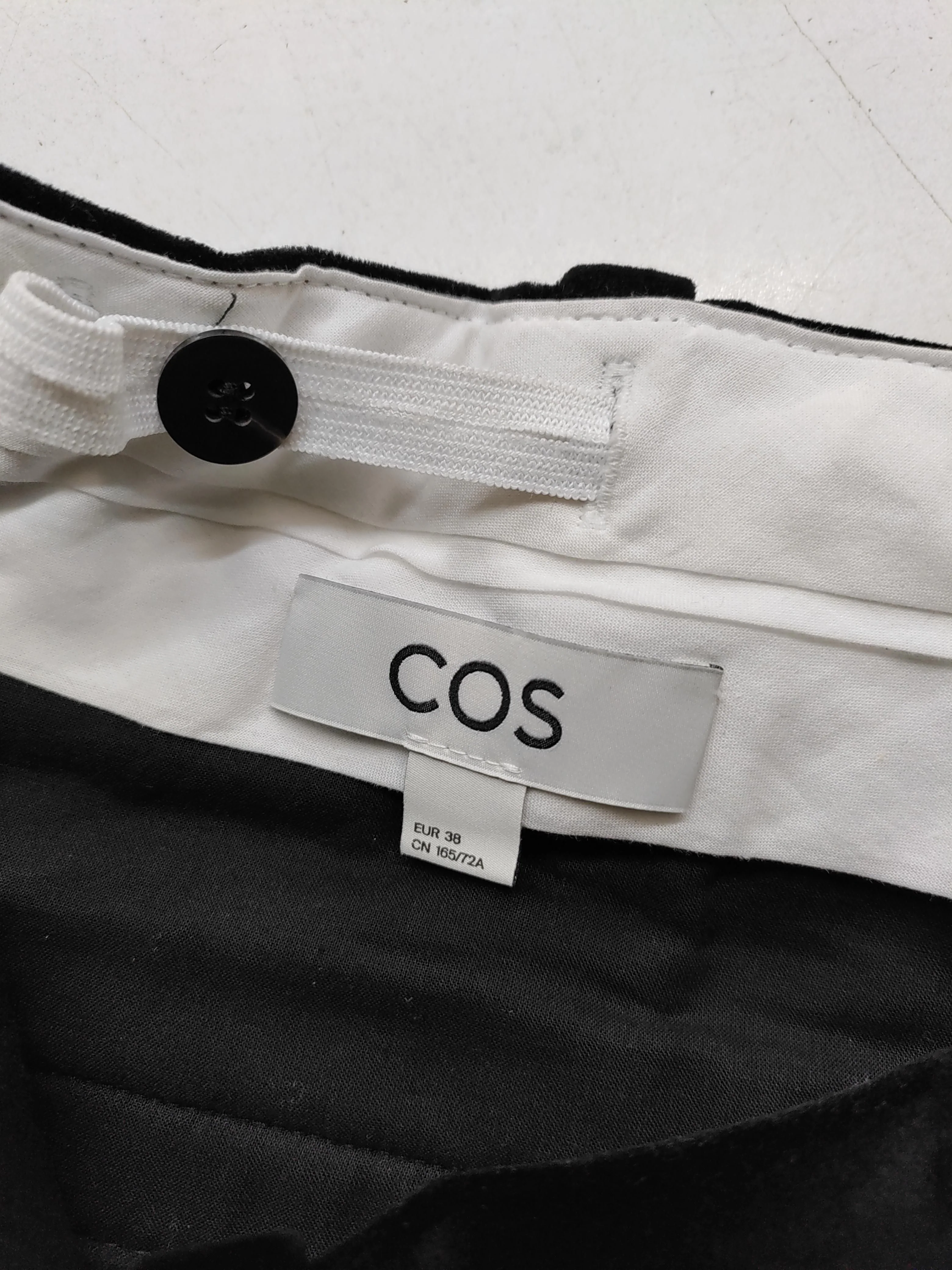 COS Women's Trousers UK 10 Black Cotton with Elastane Wide-Leg Chino - Image 6