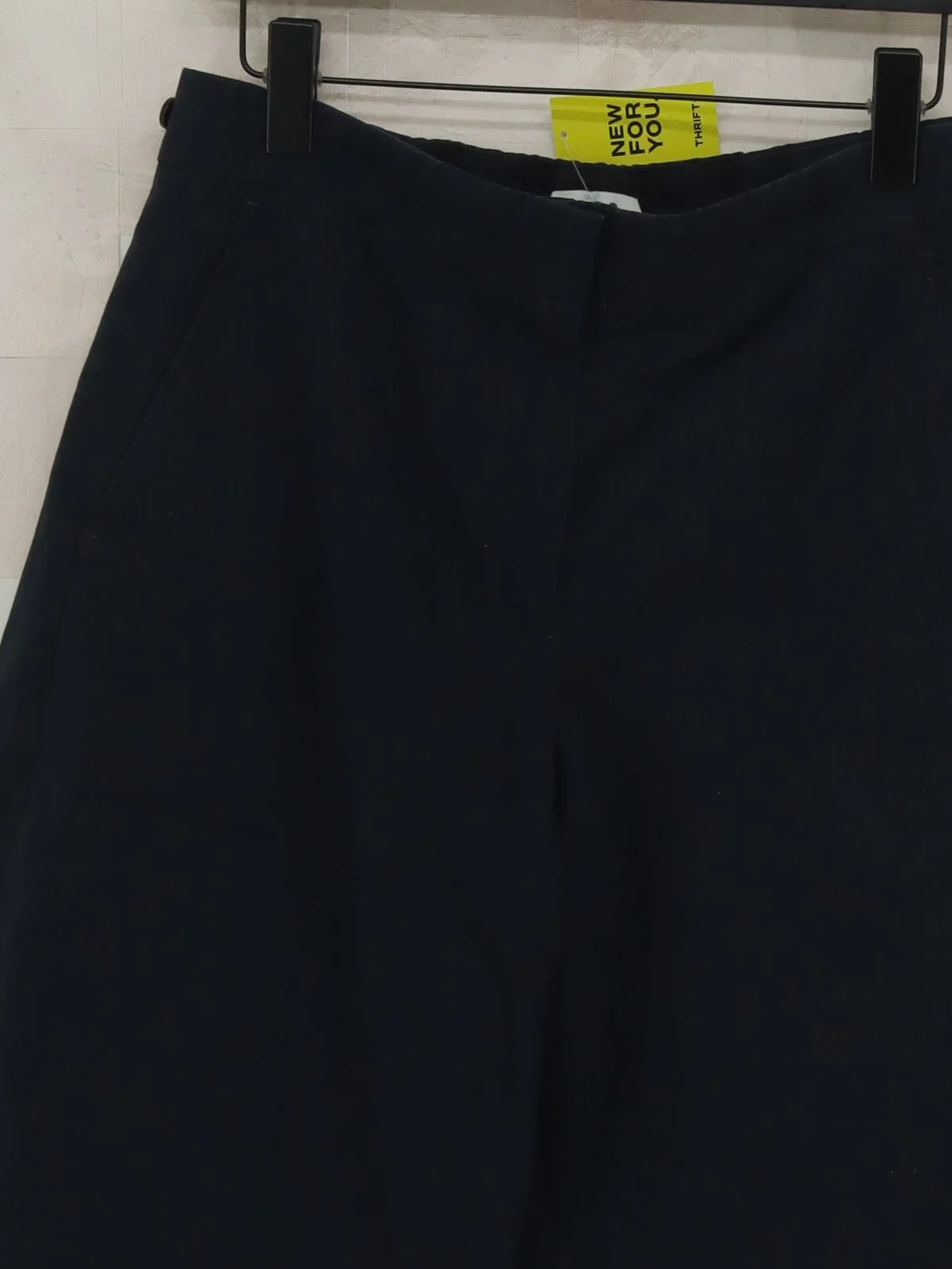 COS Women's Trousers UK 10 Blue 100% Cotton Wide-Leg Cropped - Image 3