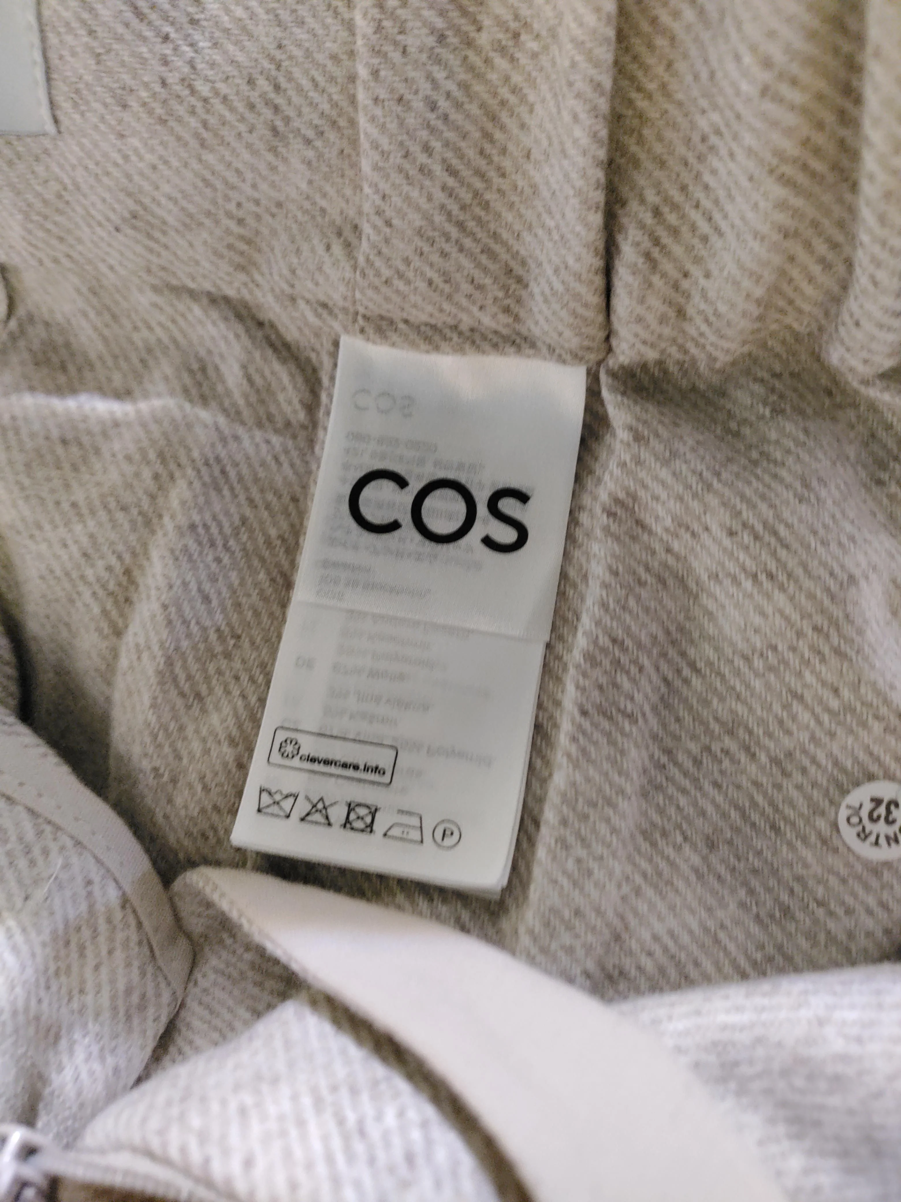 COS Women's Trousers UK 10 Cream 100% Other Wide-Leg Cropped New with tags - Image 5