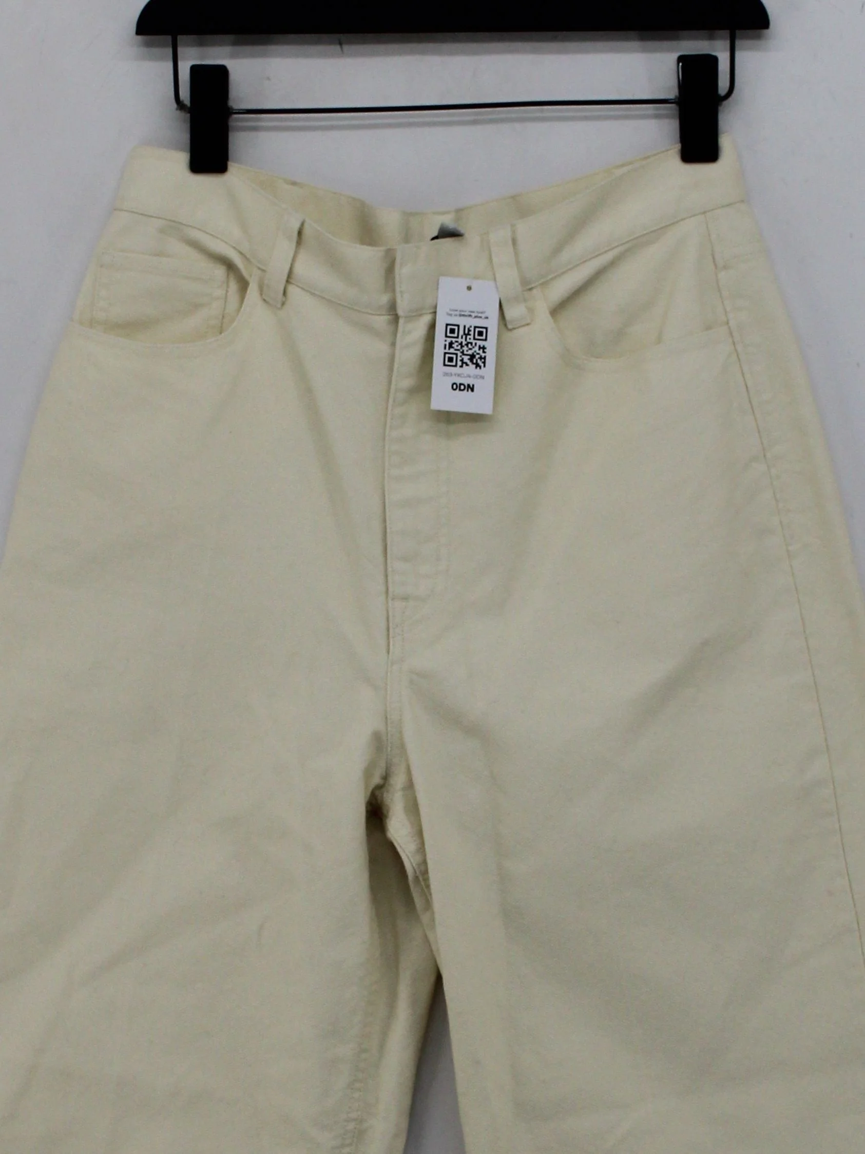 COS Women's Trousers UK 12 Cream 100% Cotton Wide-Leg Chino - Image 3