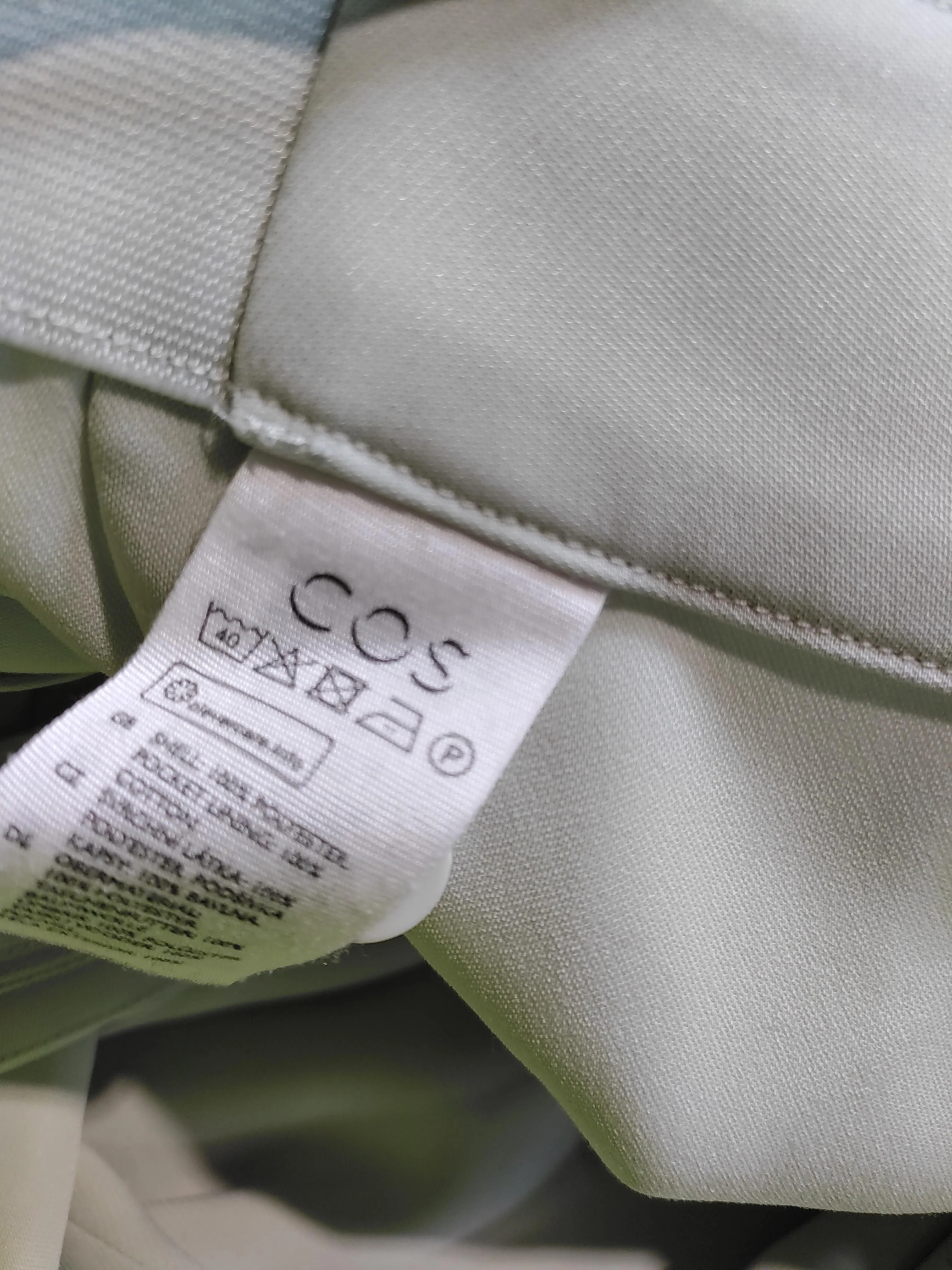 COS Women's Trousers UK 12 Green Polyester with Cotton Tapered Chino - Image 6