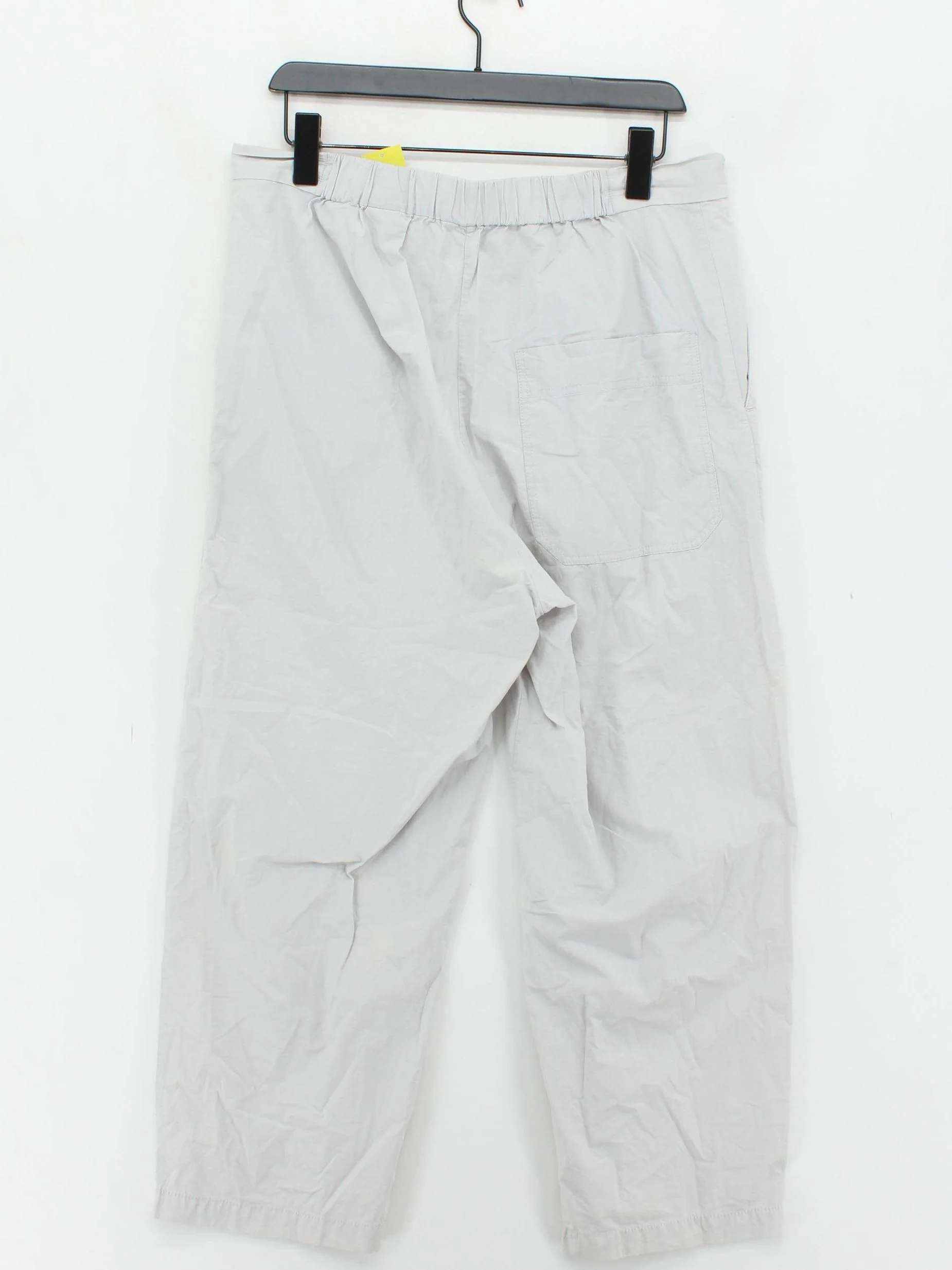 COS Women's Trousers UK 12 Grey 100% Cotton Wide-Leg Cropped - Image 2