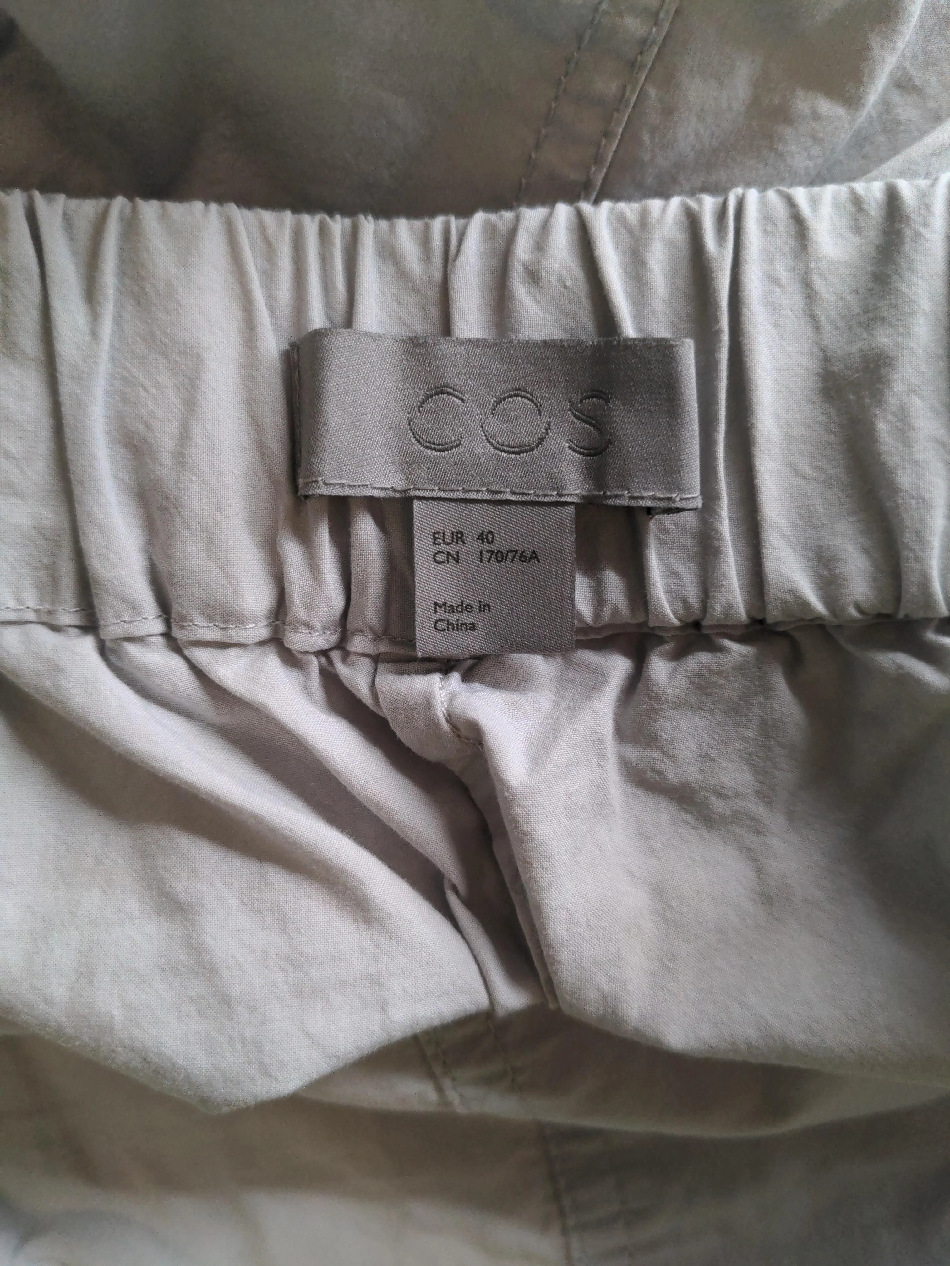 COS Women's Trousers UK 12 Grey 100% Cotton Wide-Leg Cropped - Image 6