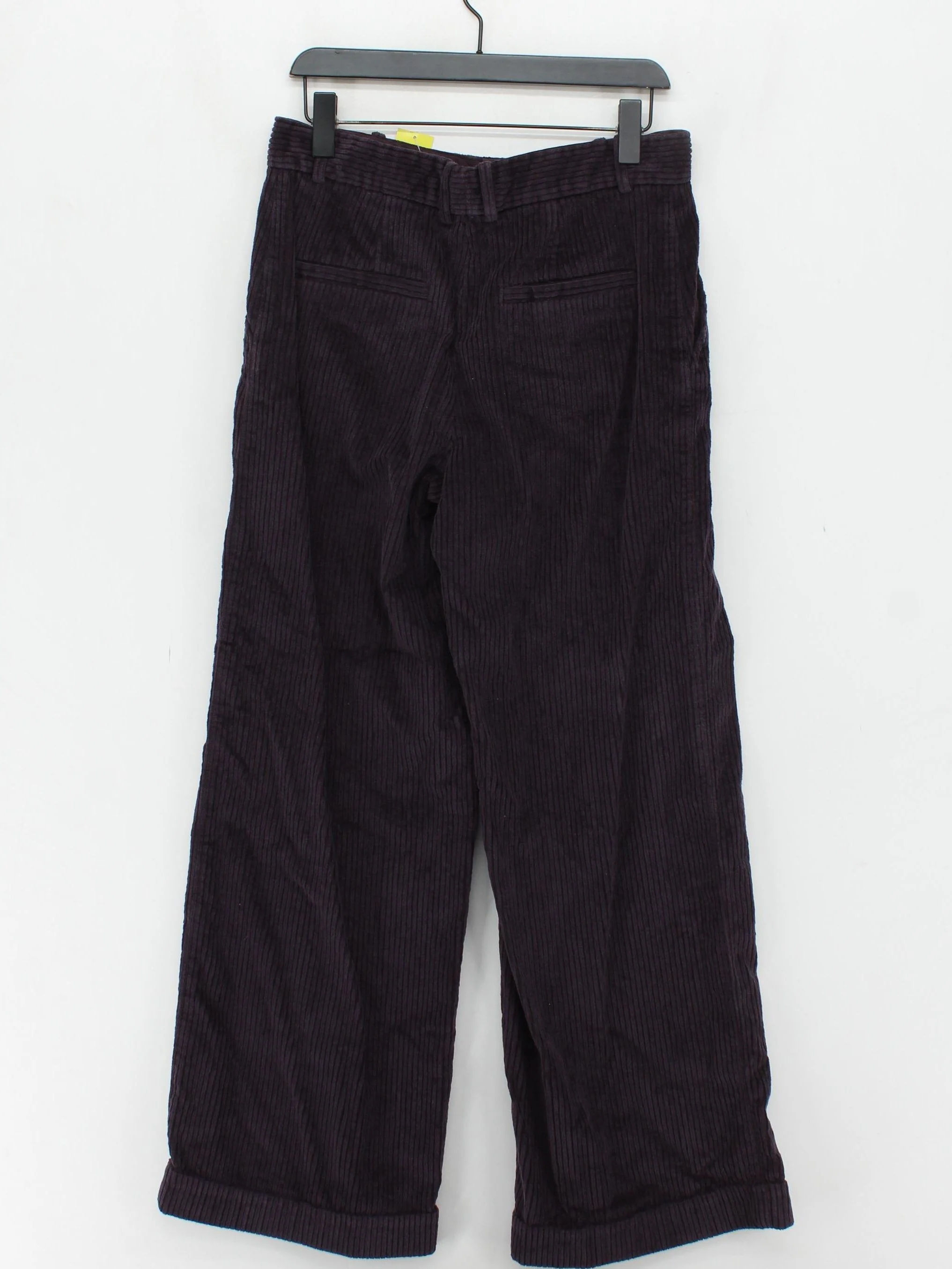 COS Women's Trousers UK 12 Purple Cotton with Polyester Wide-Leg Sweatpants - Image 2