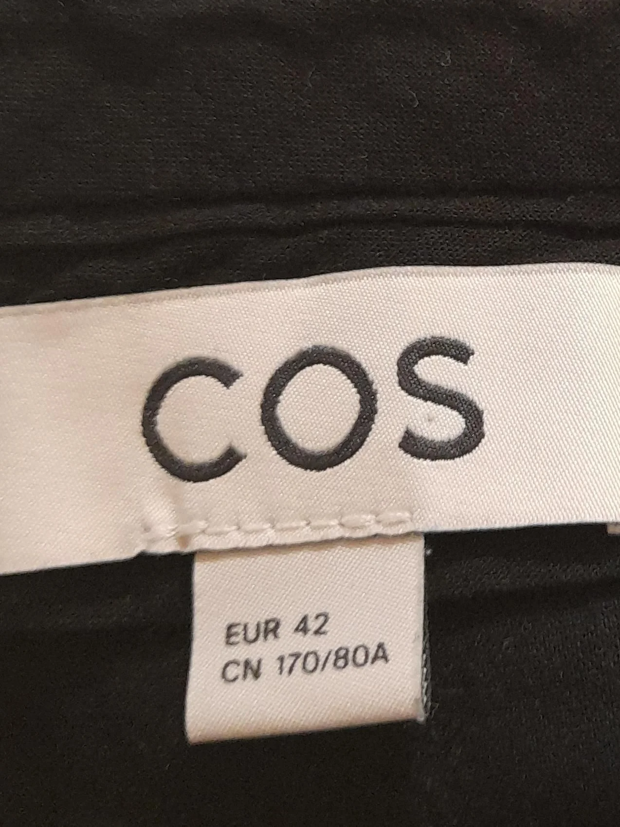 COS Women's Trousers UK 14 Black Lyocell Modal with Linen Wide-Leg Cropped - Image 5