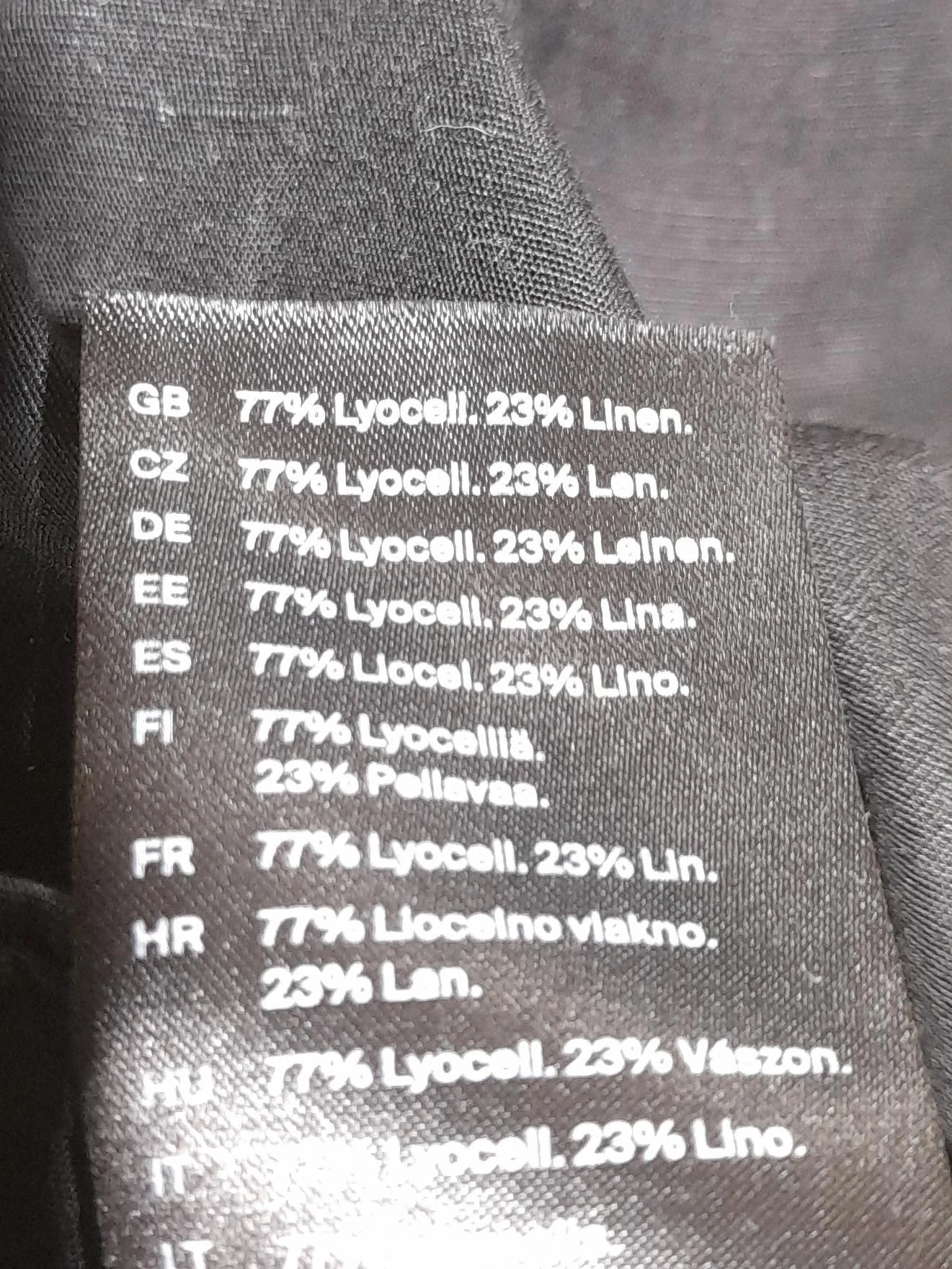 COS Women's Trousers UK 14 Black Lyocell Modal with Linen Wide-Leg Cropped - Image 6