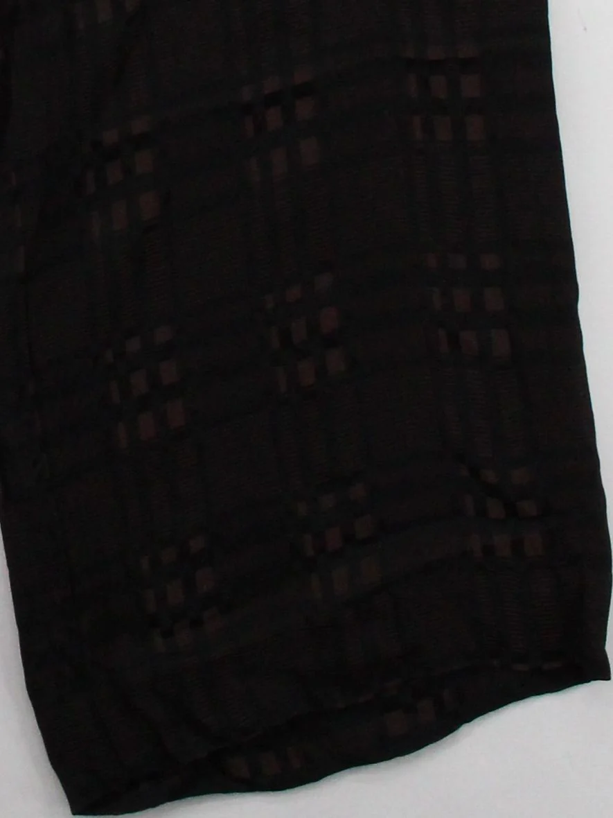 COS Women's Trousers UK 16 Black Checkered 100% Other Wide-Leg Sweatpants - Image 4