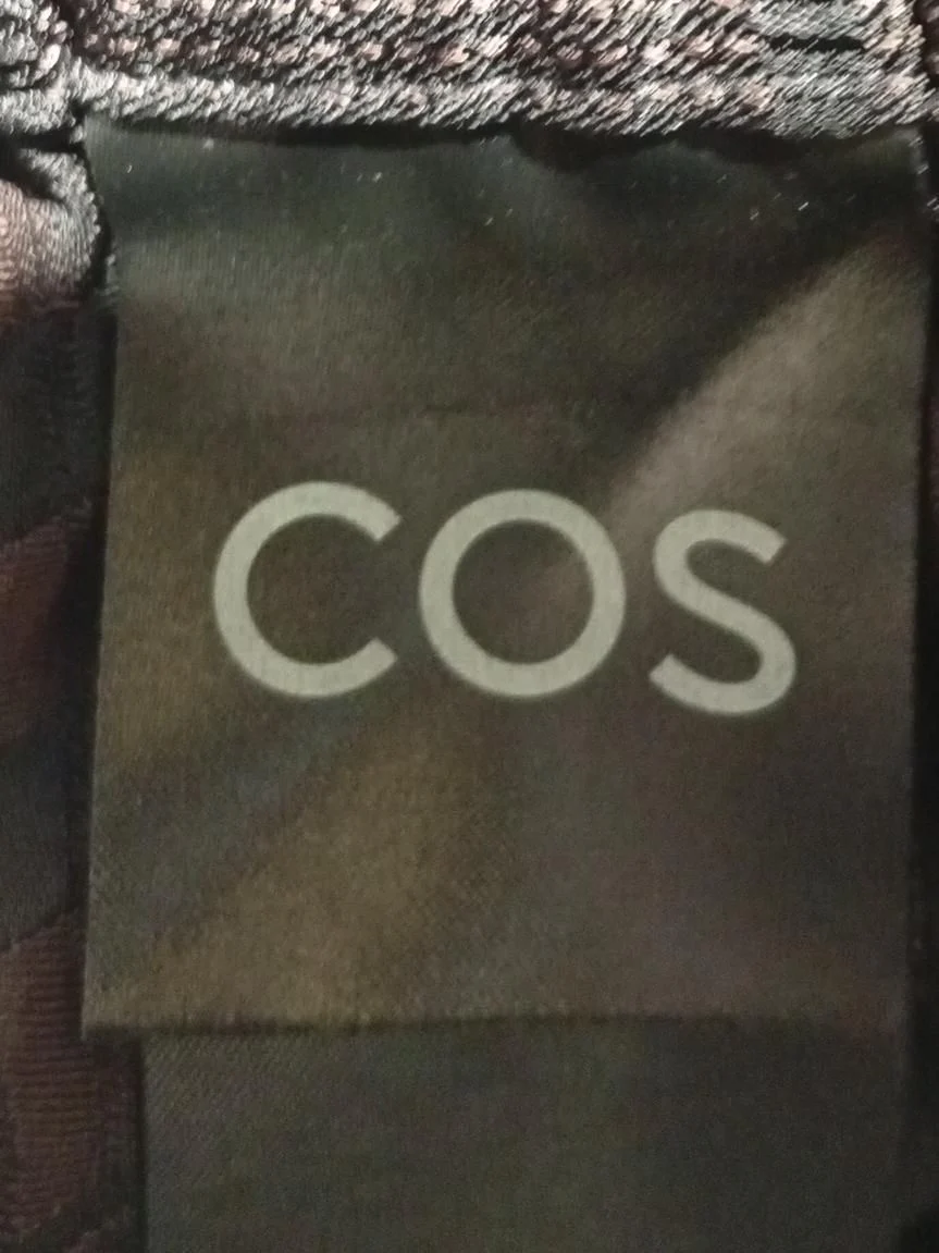 COS Women's Trousers UK 16 Black Checkered 100% Other Wide-Leg Sweatpants - Image 5