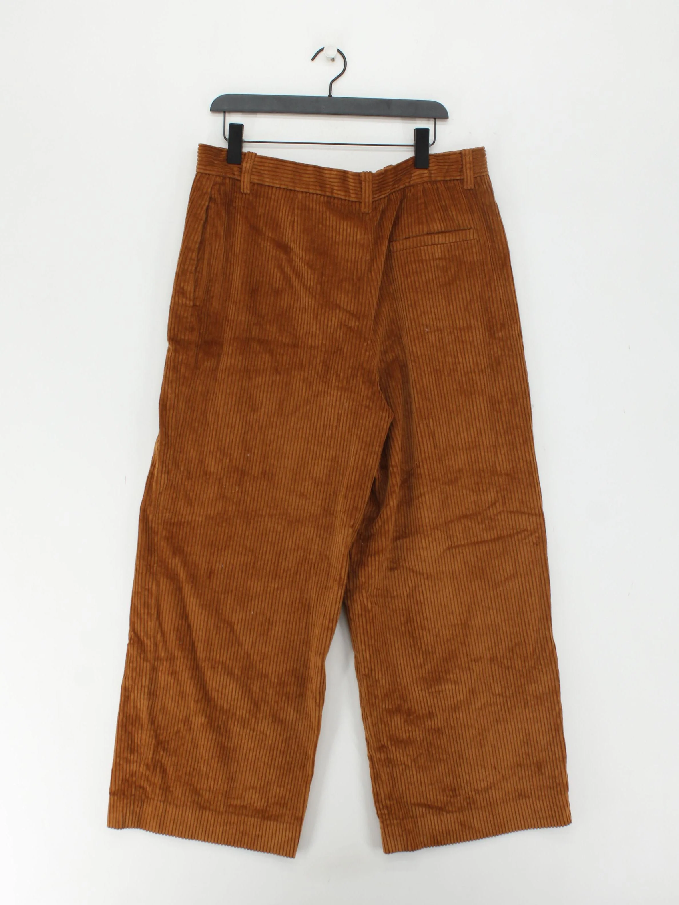 COS Women's Trousers UK 16 Brown Cotton with Polyester Wide-Leg Chino - Image 2