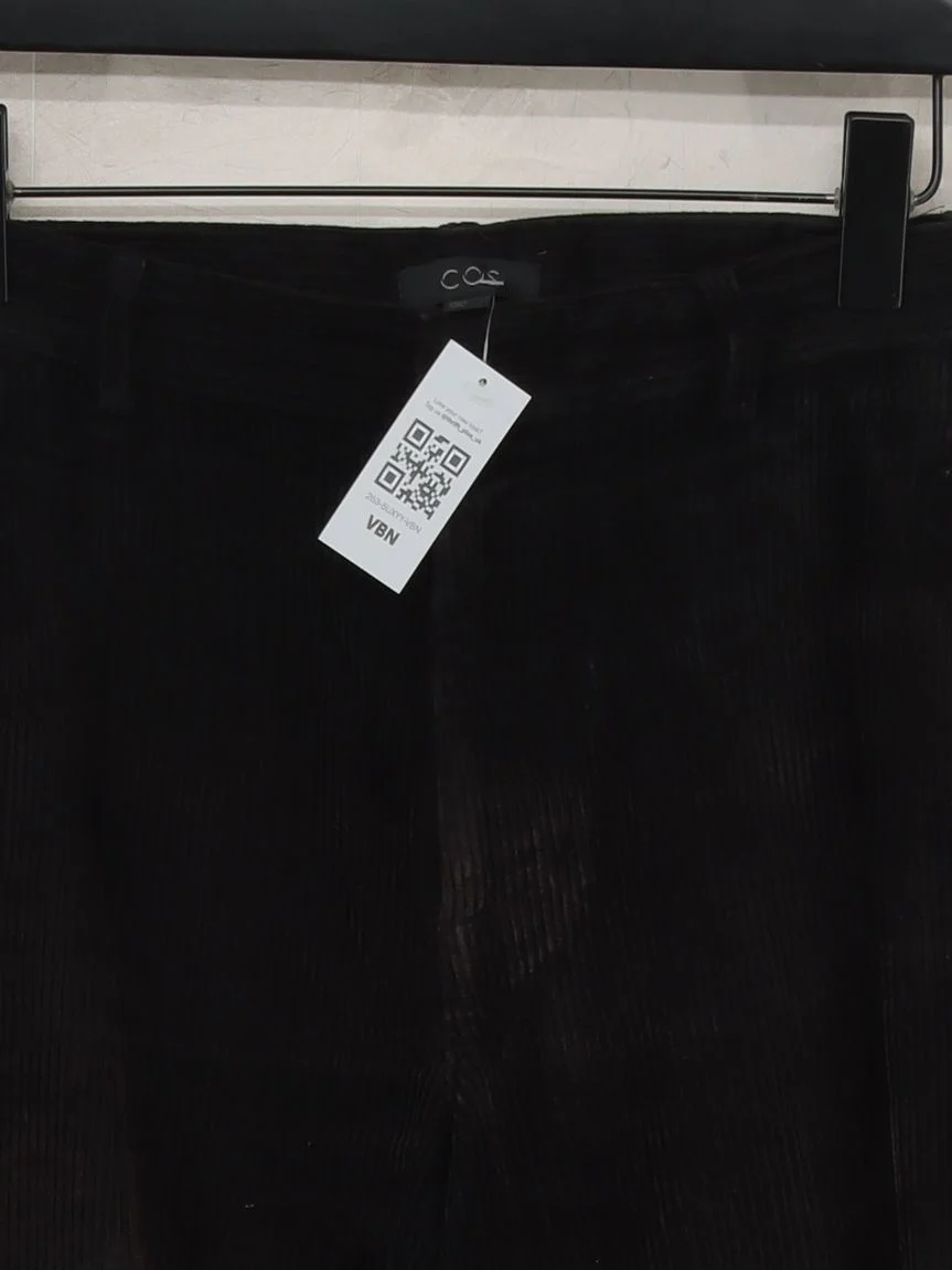 COS Women's Trousers UK 18 Black 100% Cotton Straight Chino - Image 3