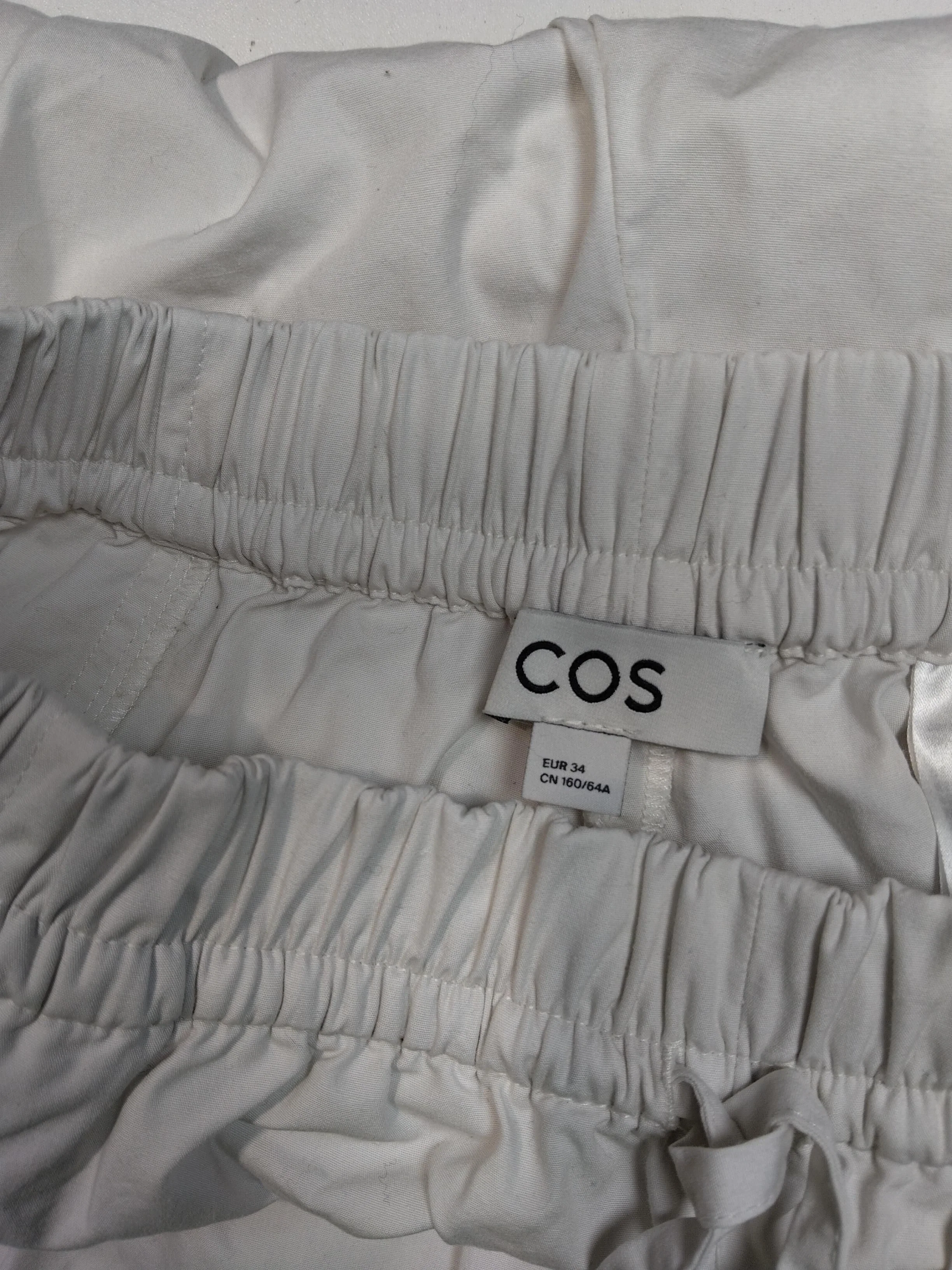 COS Women's Trousers UK 6 White 100% Other Wide-Leg Cropped - Image 6
