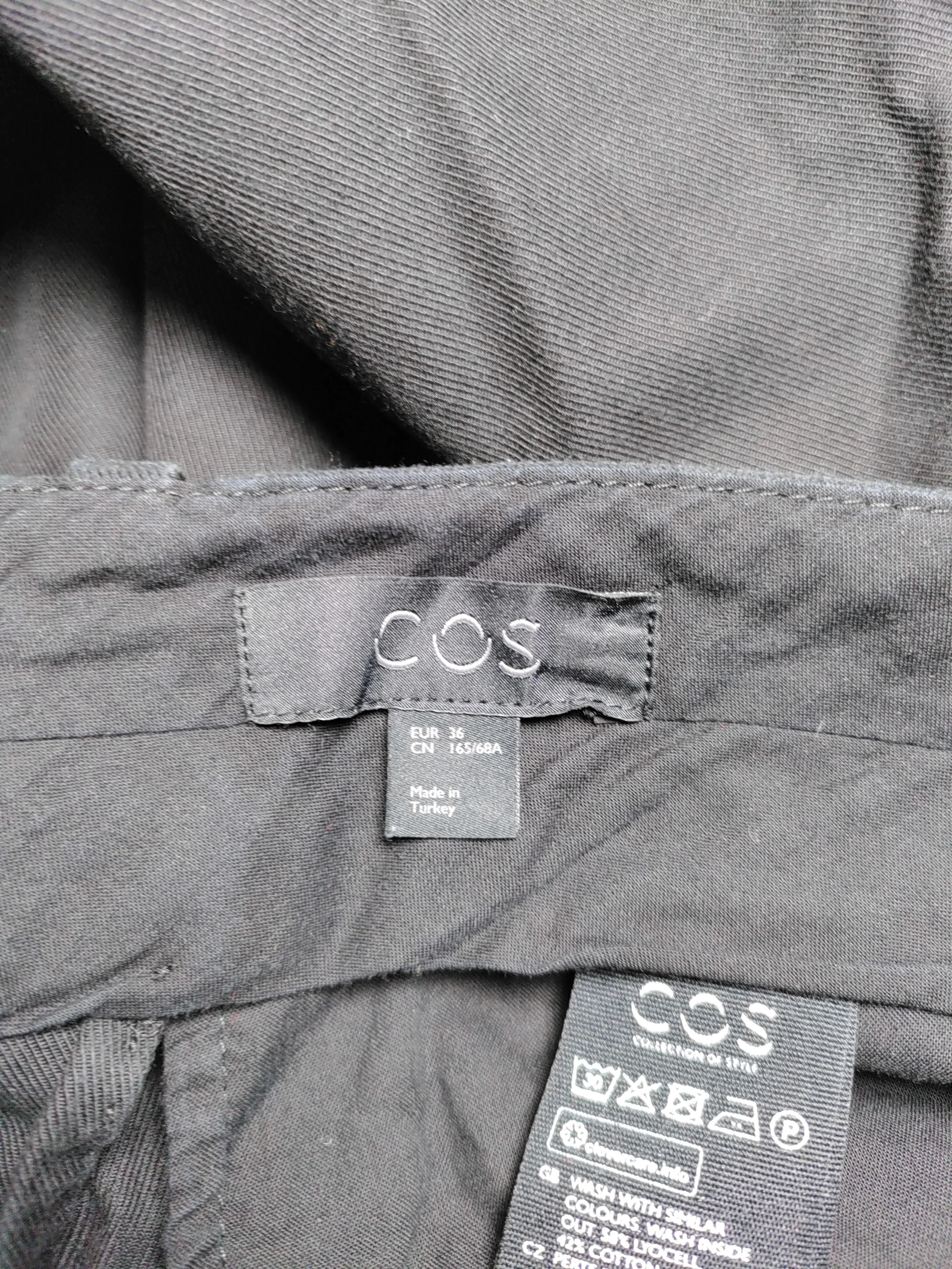 COS Women's Trousers UK 8 Black Cotton with Lyocell Modal Tapered Cropped - Image 6