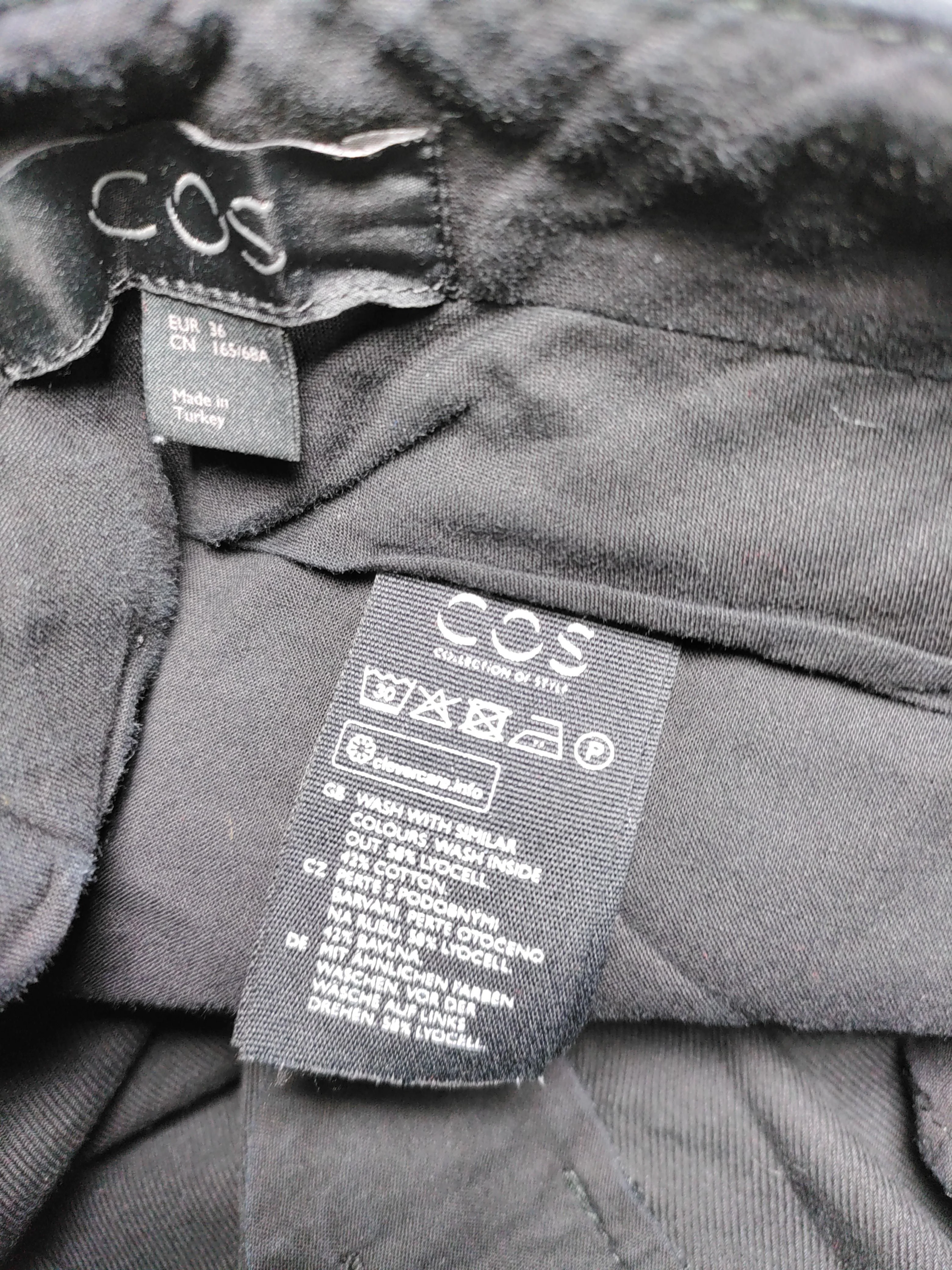 COS Women's Trousers UK 8 Black Cotton with Lyocell Modal Tapered Cropped - Image 7